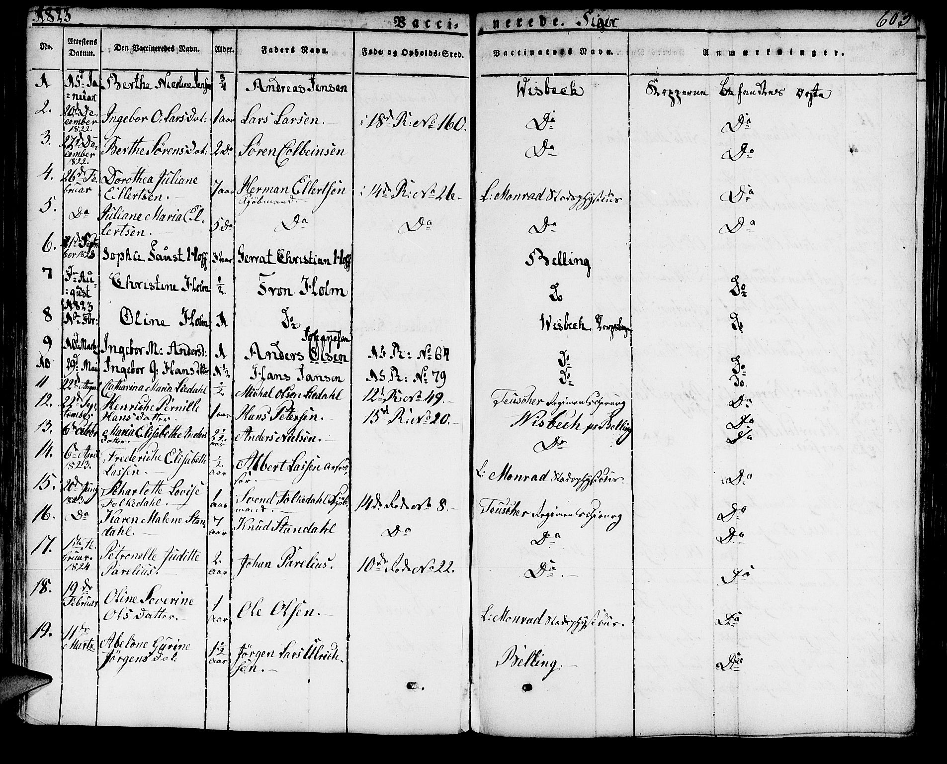 Domkirken sokneprestembete, AV/SAB-A-74801/H/Haa/L0012: Parish register (official) no. A 12, 1821-1840, p. 603