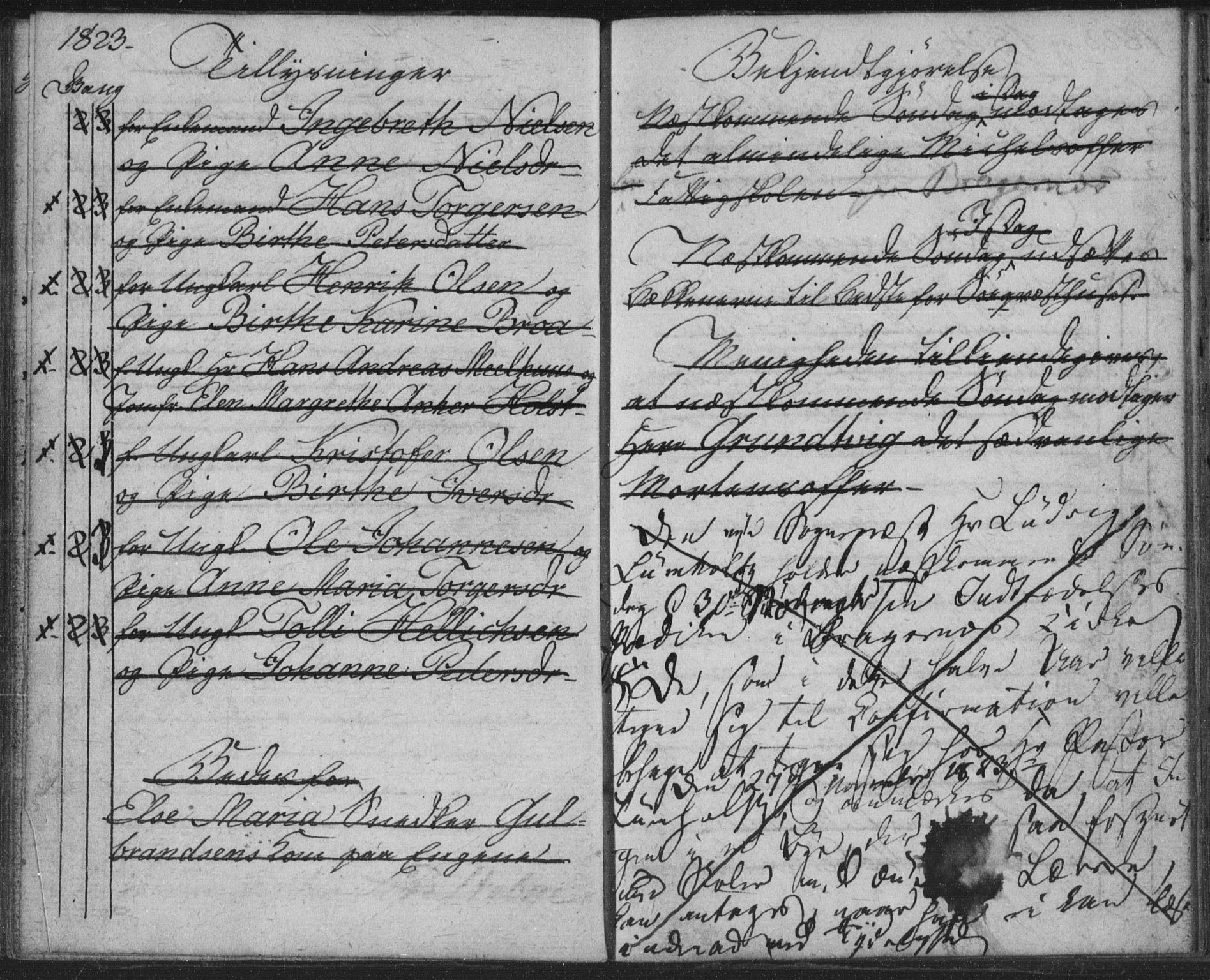 Bragernes kirkebøker, AV/SAKO-A-6/H/Ha/L0001: Banns register no. 1, 1817-1831