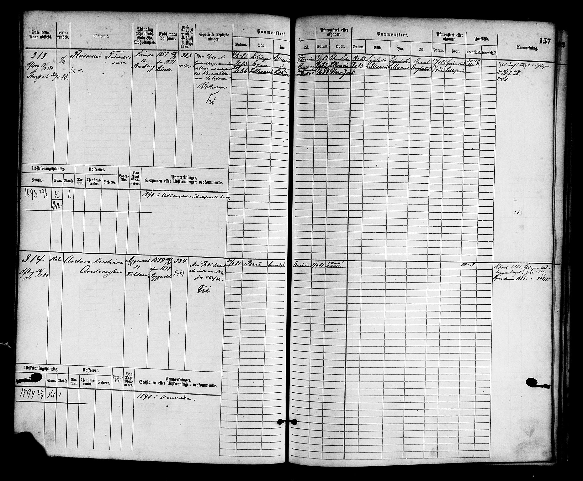 Sogndal mønstringskrets, SAK/2031-0020/F/Fb/L0001: Hovedrulle nr. 1-382, P-2, 1870-1889, p. 169