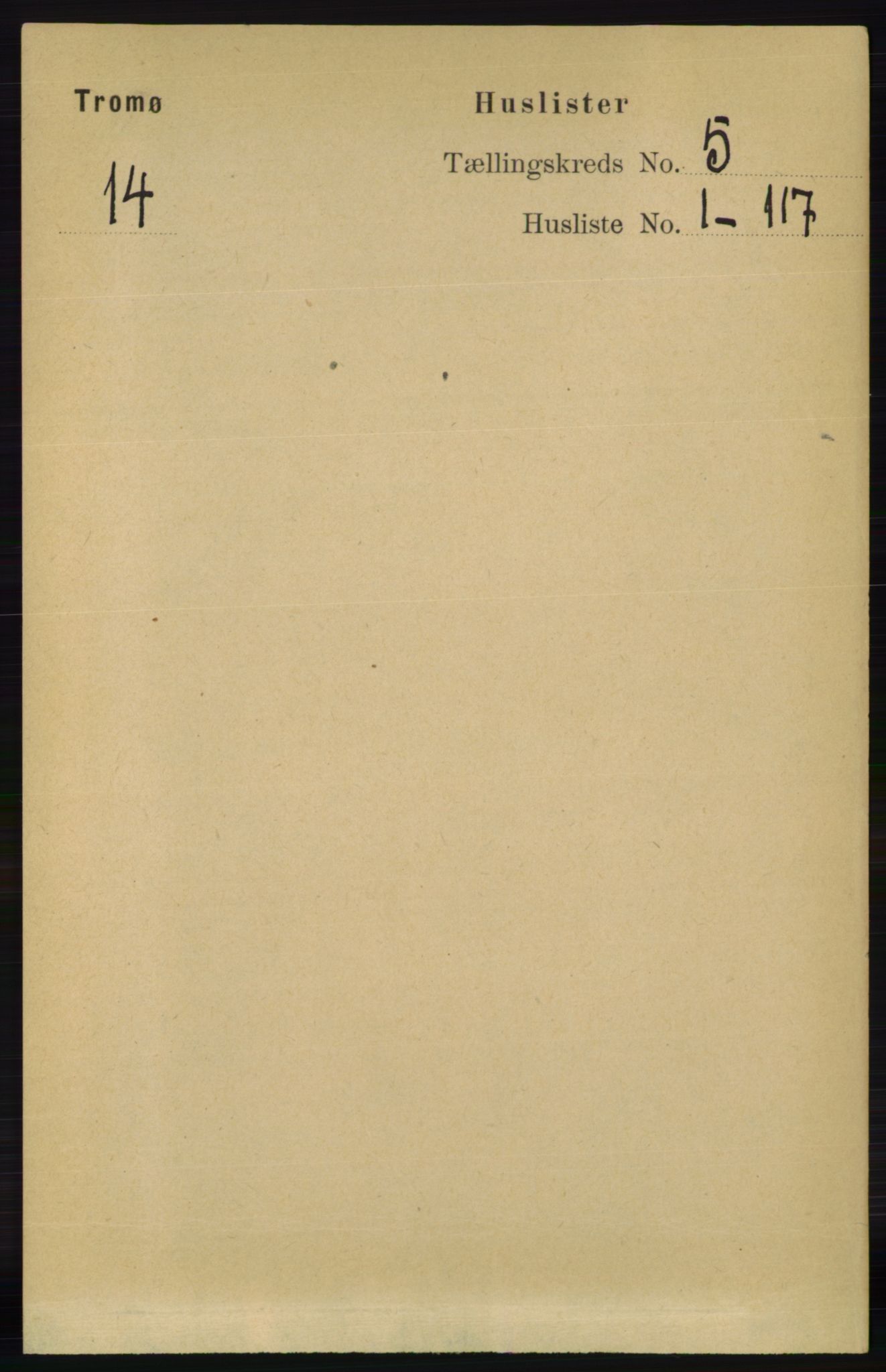 RA, 1891 census for 0921 Tromøy, 1891, p. 2070