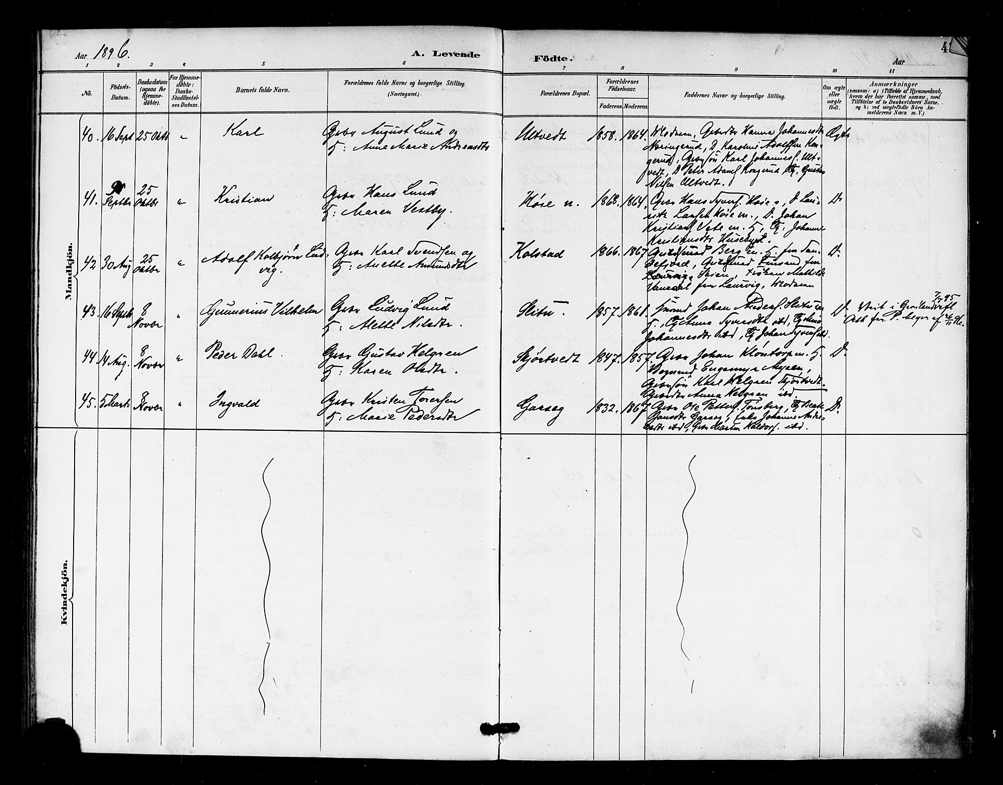 Eidsberg prestekontor Kirkebøker, AV/SAO-A-10905/F/Fa/L0013: Parish register (official) no. I 13, 1890-1901, p. 42