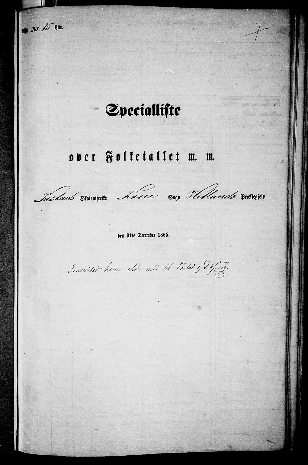 RA, 1865 census for Hetland, 1865, p. 179