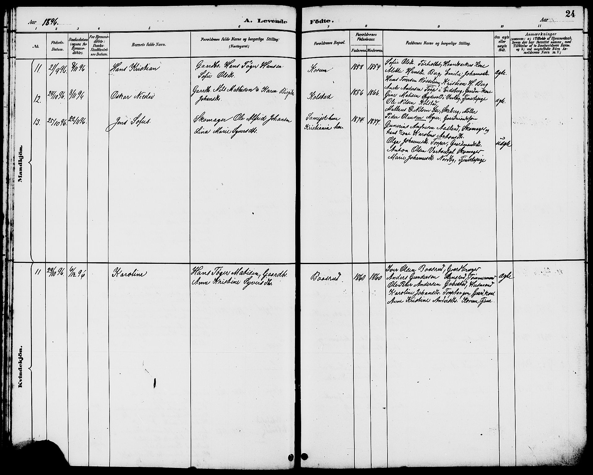 Rakkestad prestekontor Kirkebøker, AV/SAO-A-2008/G/Gc/L0001: Parish register (copy) no. III 1, 1887-1908, p. 24