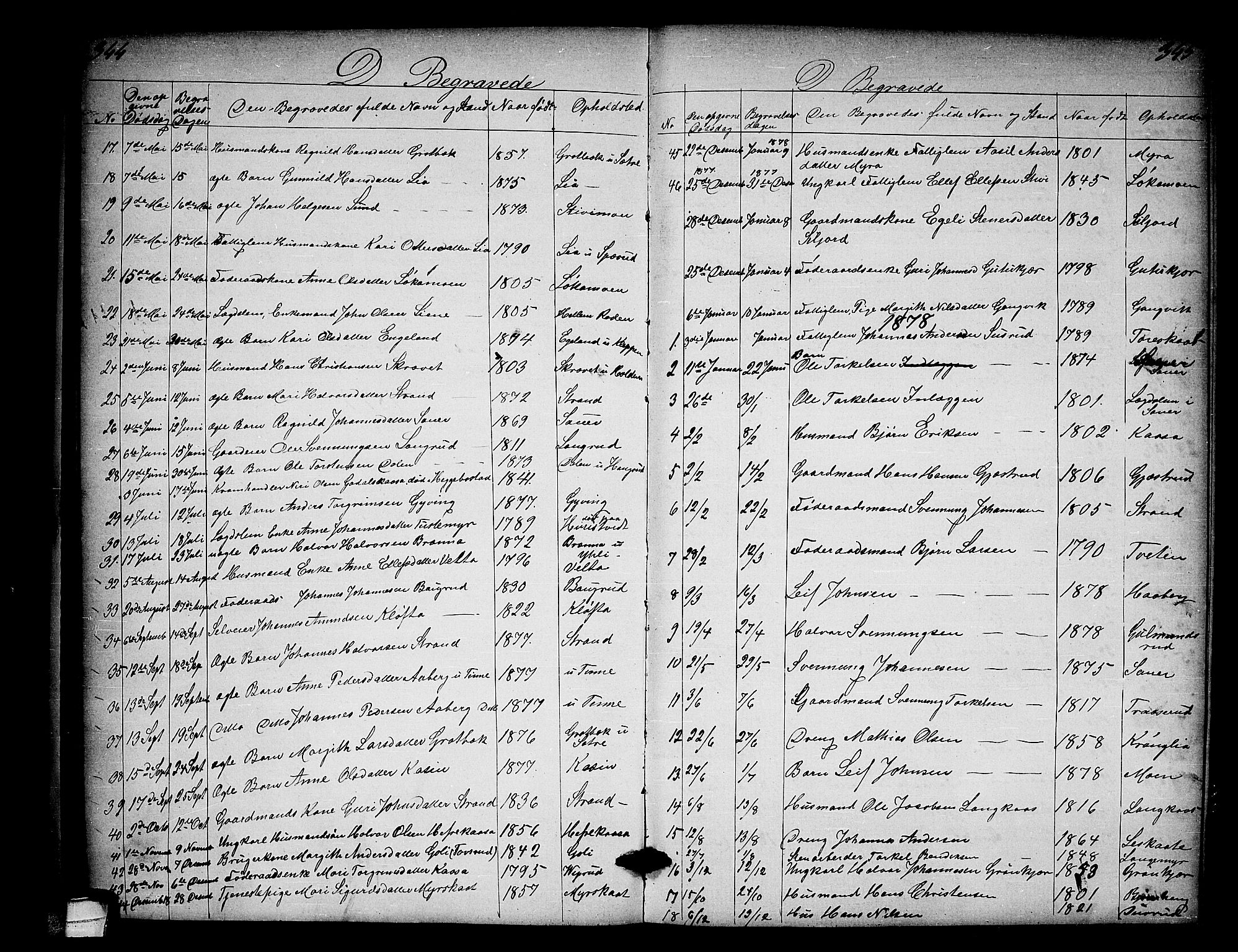 Heddal kirkebøker, SAKO/A-268/G/Ga/L0001: Parish register (copy) no. I 1, 1866-1878, p. 344-345