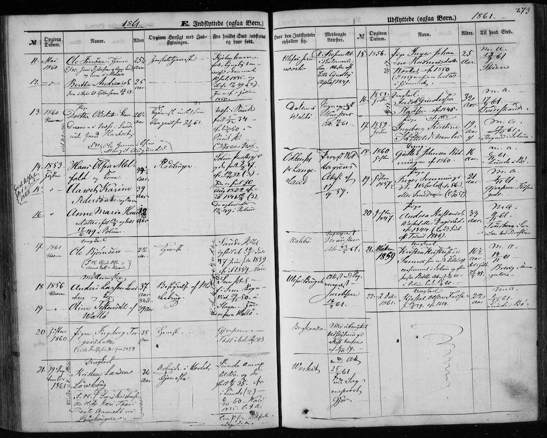 Holla kirkebøker, AV/SAKO-A-272/F/Fa/L0006: Parish register (official) no. 6, 1861-1869, p. 273