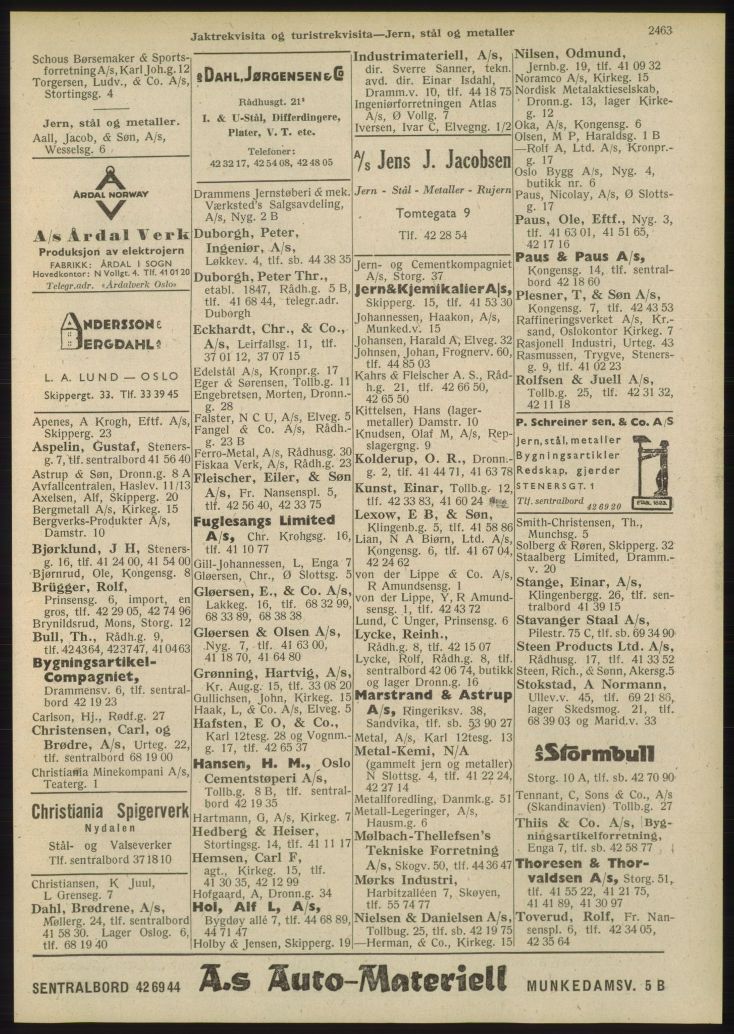 Kristiania/Oslo adressebok, PUBL/-, 1948, p. 2463