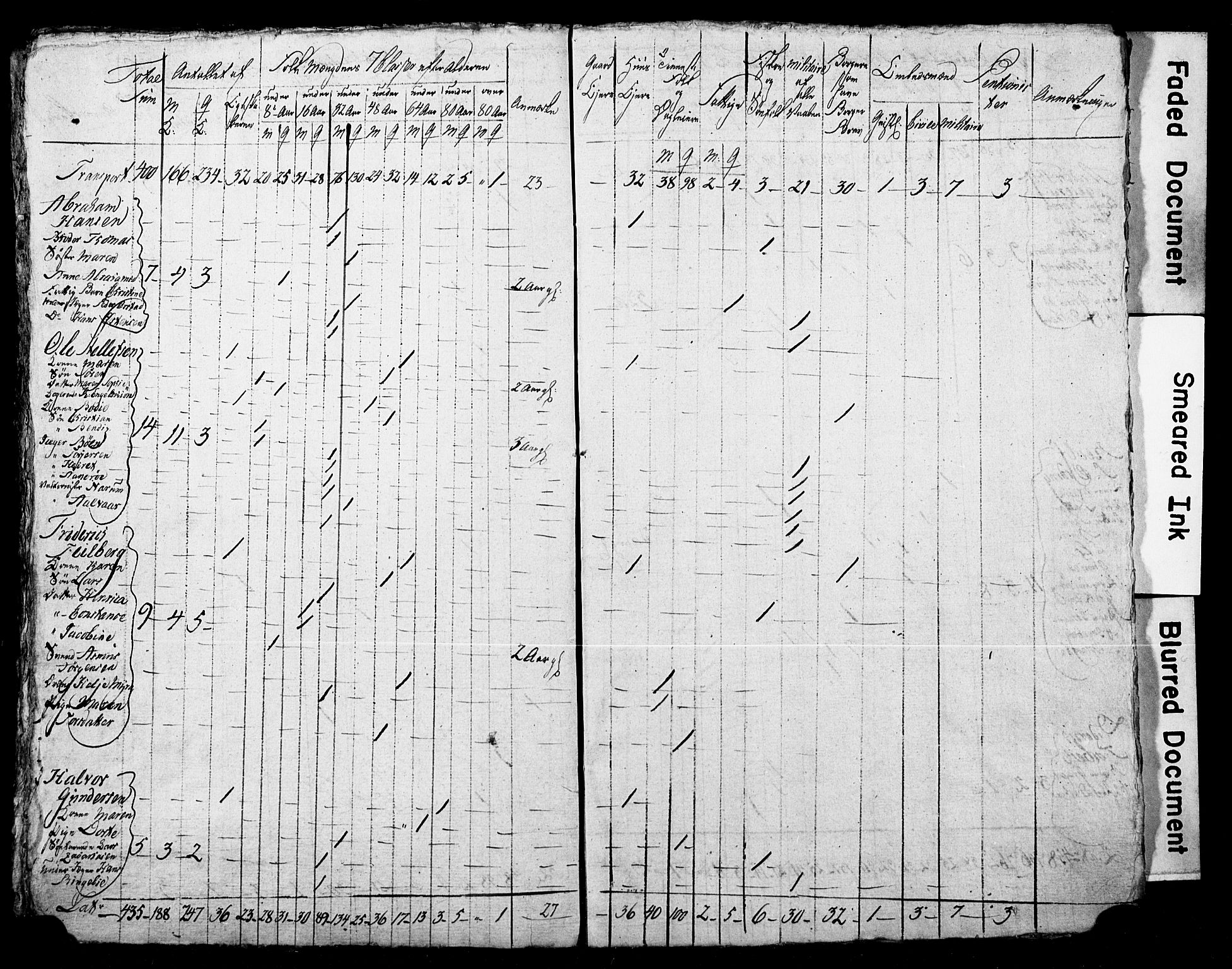 LOK, Census 1815 for Skien, 1815, p. 17