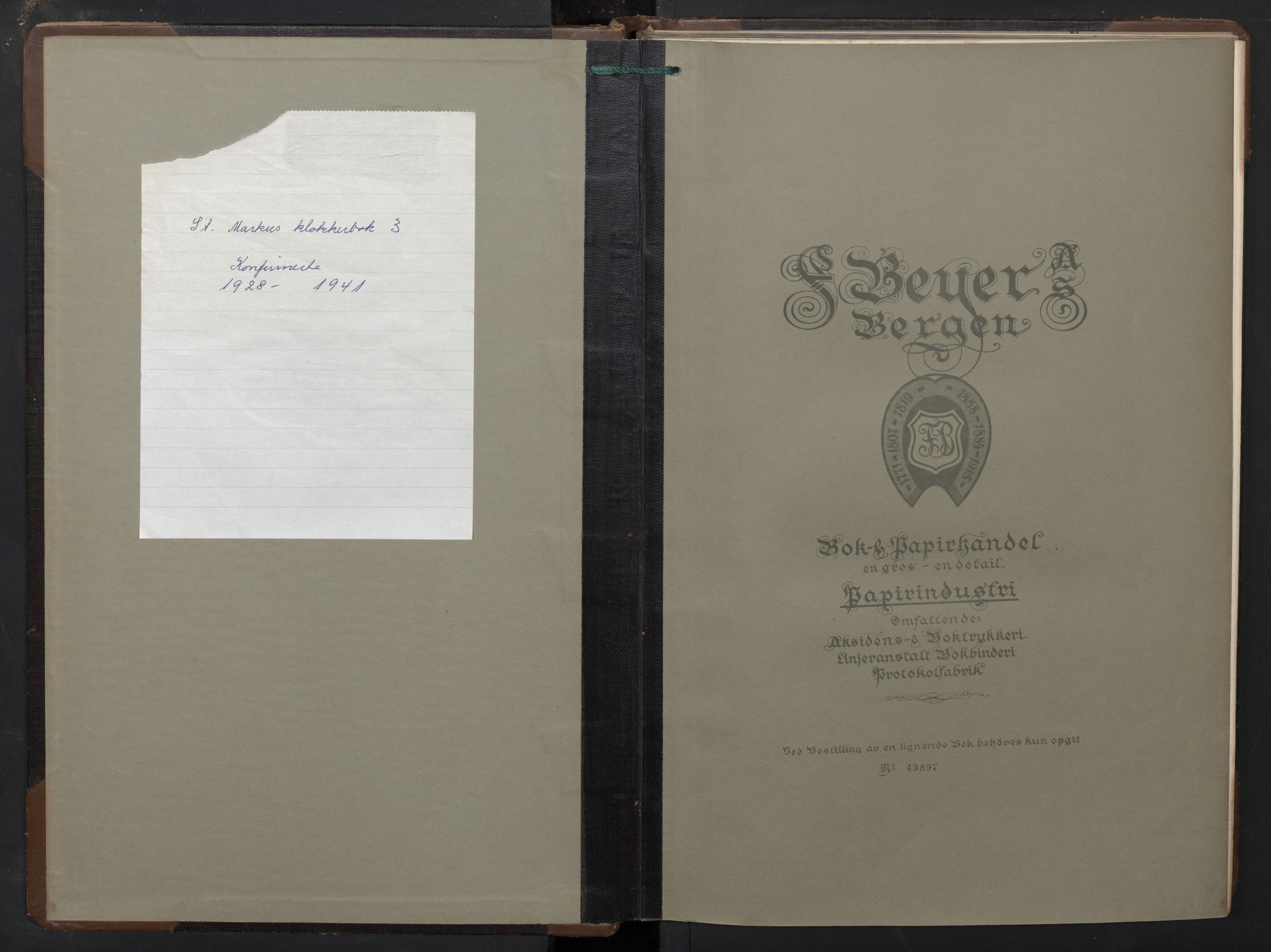 St. Markus sokneprestembete, SAB/A-99935: Parish register (copy) no. B 1, 1928-1941
