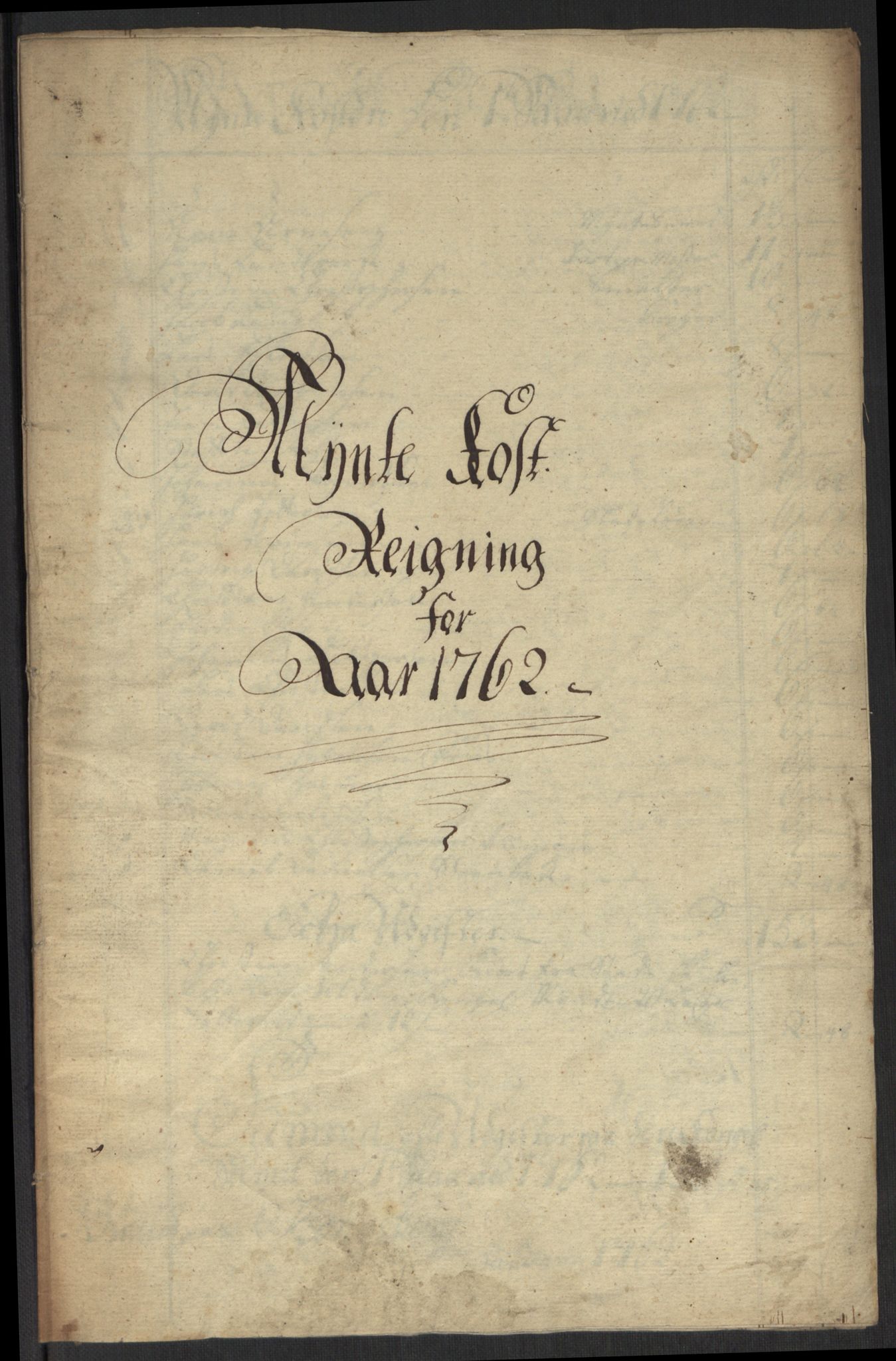 Rentekammeret inntil 1814, Realistisk ordnet avdeling, RA/EA-4070/Oa/L0010: [Y8]: Regninger for Kongsbergs mynt., 1760-1805, p. 18