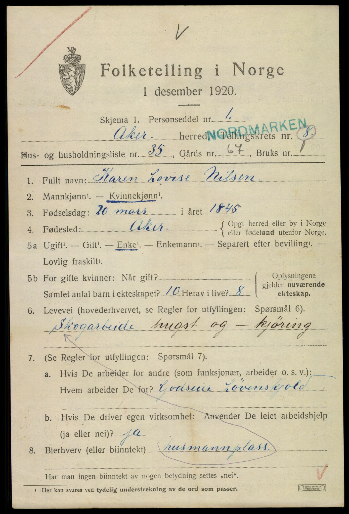 SAO, 1920 census for Aker, 1920, p. 55912