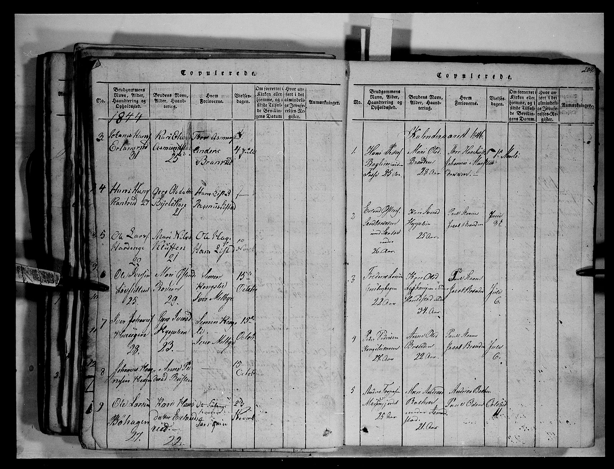 Fron prestekontor, SAH/PREST-078/H/Ha/Hab/L0003: Parish register (copy) no. 3, 1816-1850, p. 204