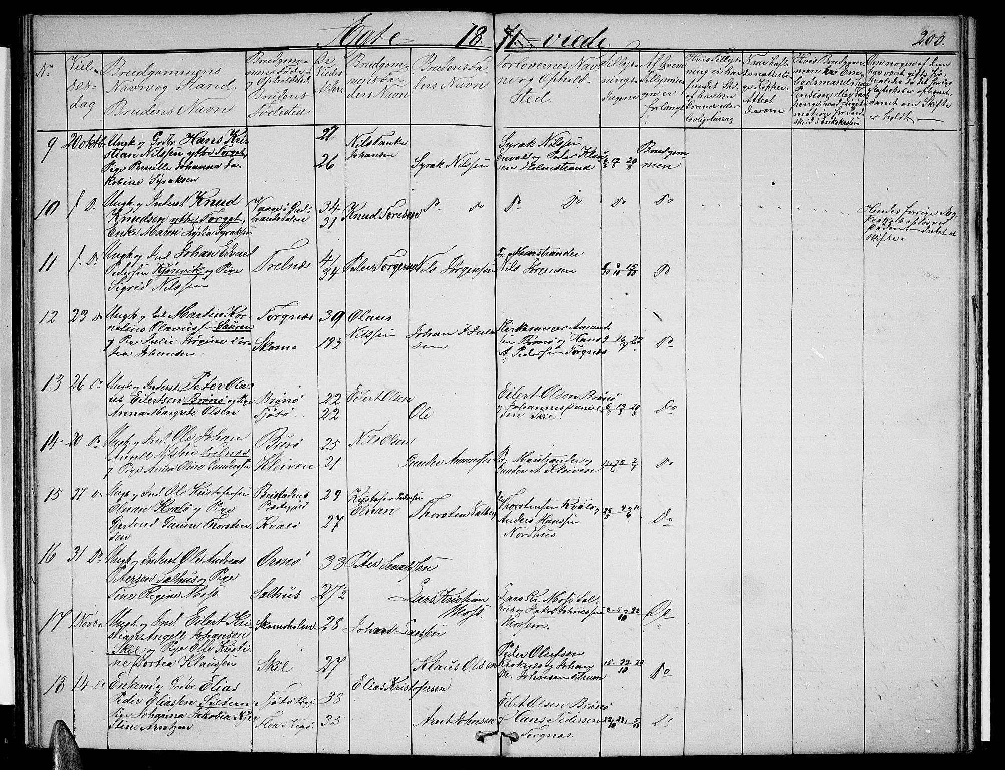 Ministerialprotokoller, klokkerbøker og fødselsregistre - Nordland, SAT/A-1459/813/L0212: Parish register (copy) no. 813C04, 1864-1886, p. 200