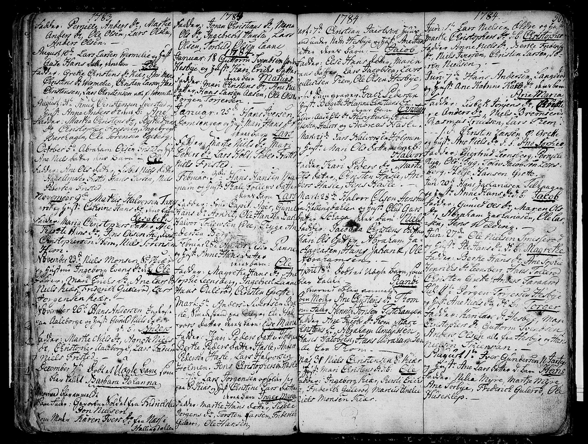 Sem kirkebøker, AV/SAKO-A-5/F/Fa/L0002: Parish register (official) no. I 2, 1764-1798, p. 50