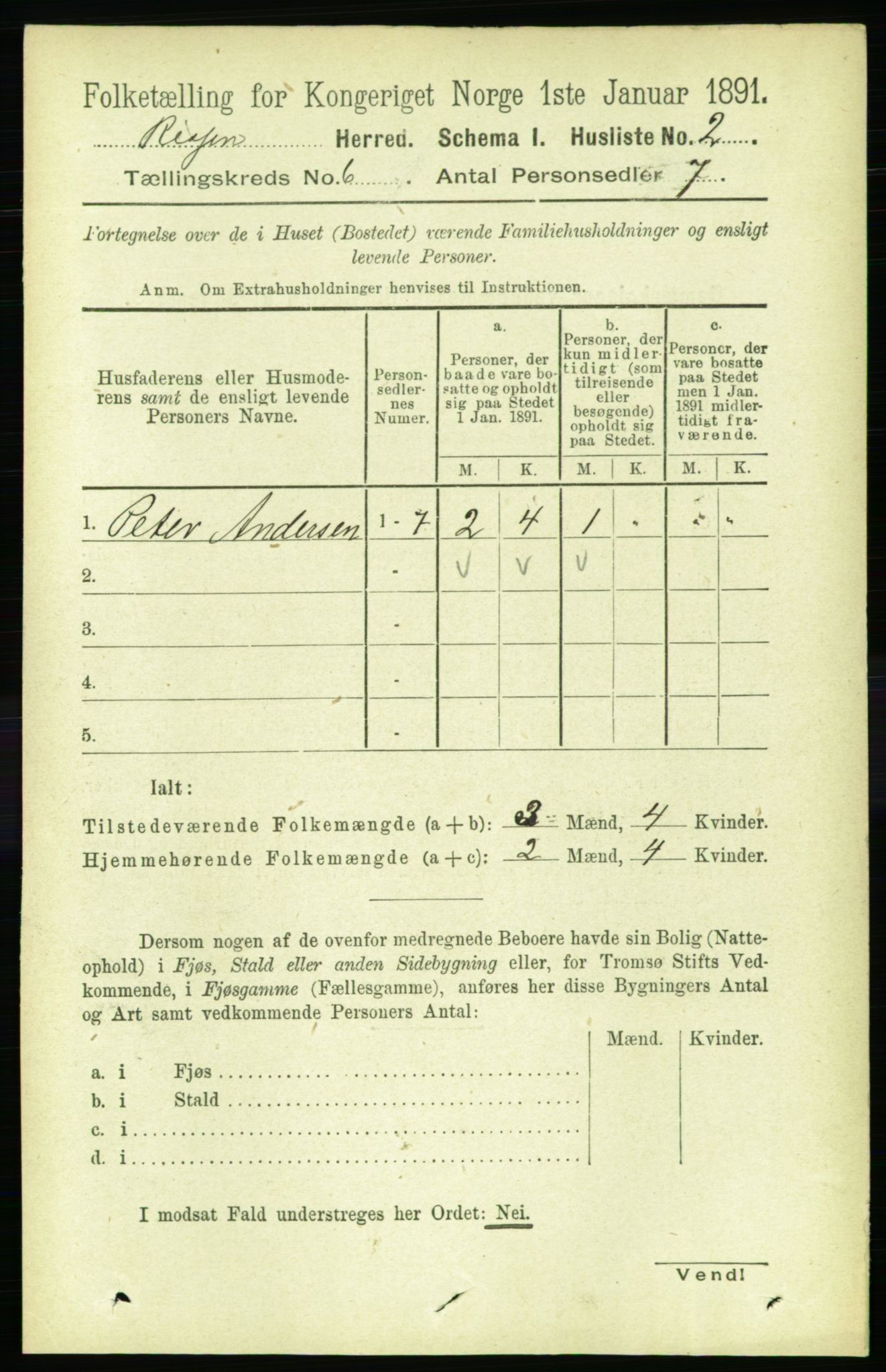 RA, 1891 census for 1624 Rissa, 1891, p. 3213