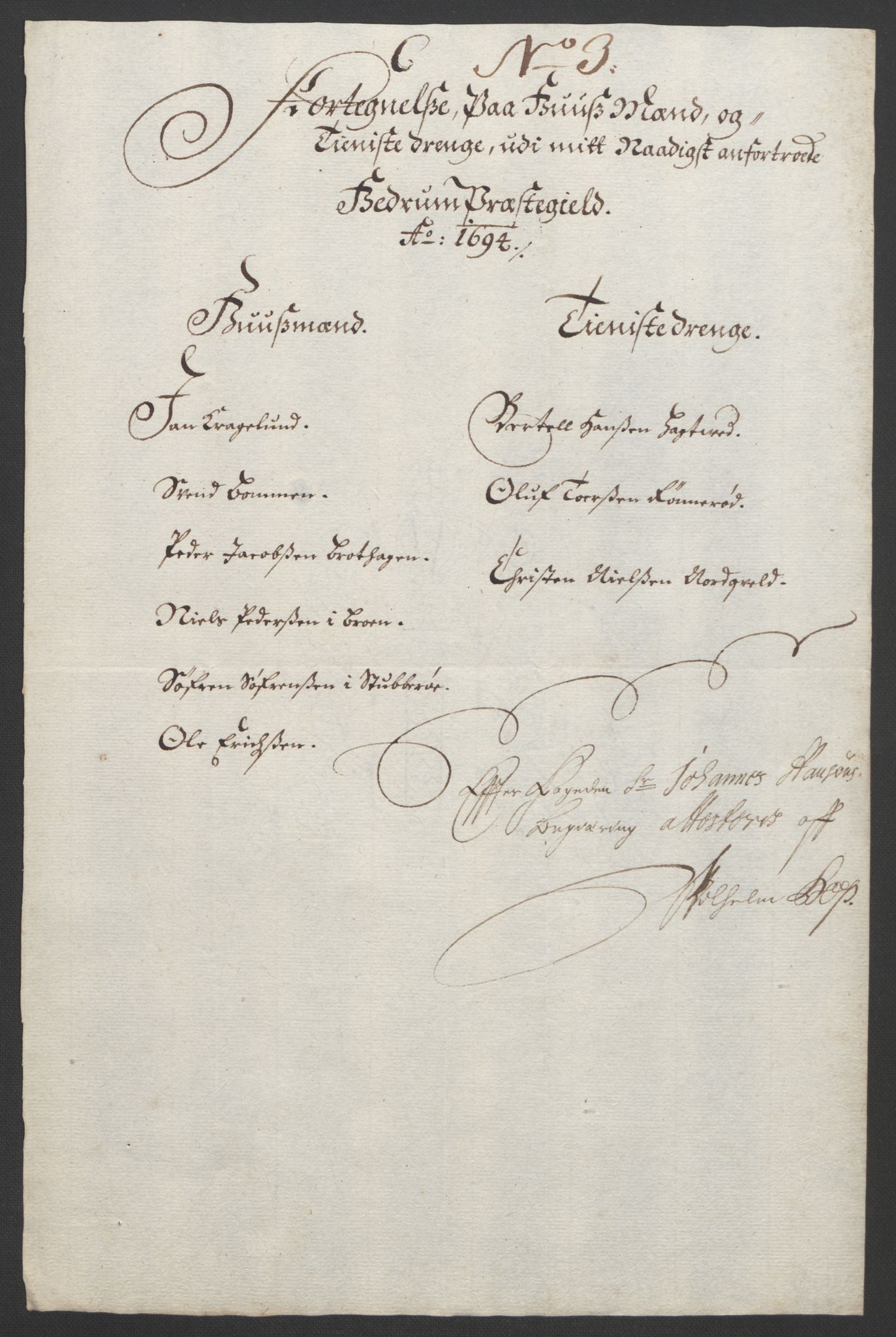 Rentekammeret inntil 1814, Reviderte regnskaper, Fogderegnskap, AV/RA-EA-4092/R33/L1974: Fogderegnskap Larvik grevskap, 1693-1695, p. 167