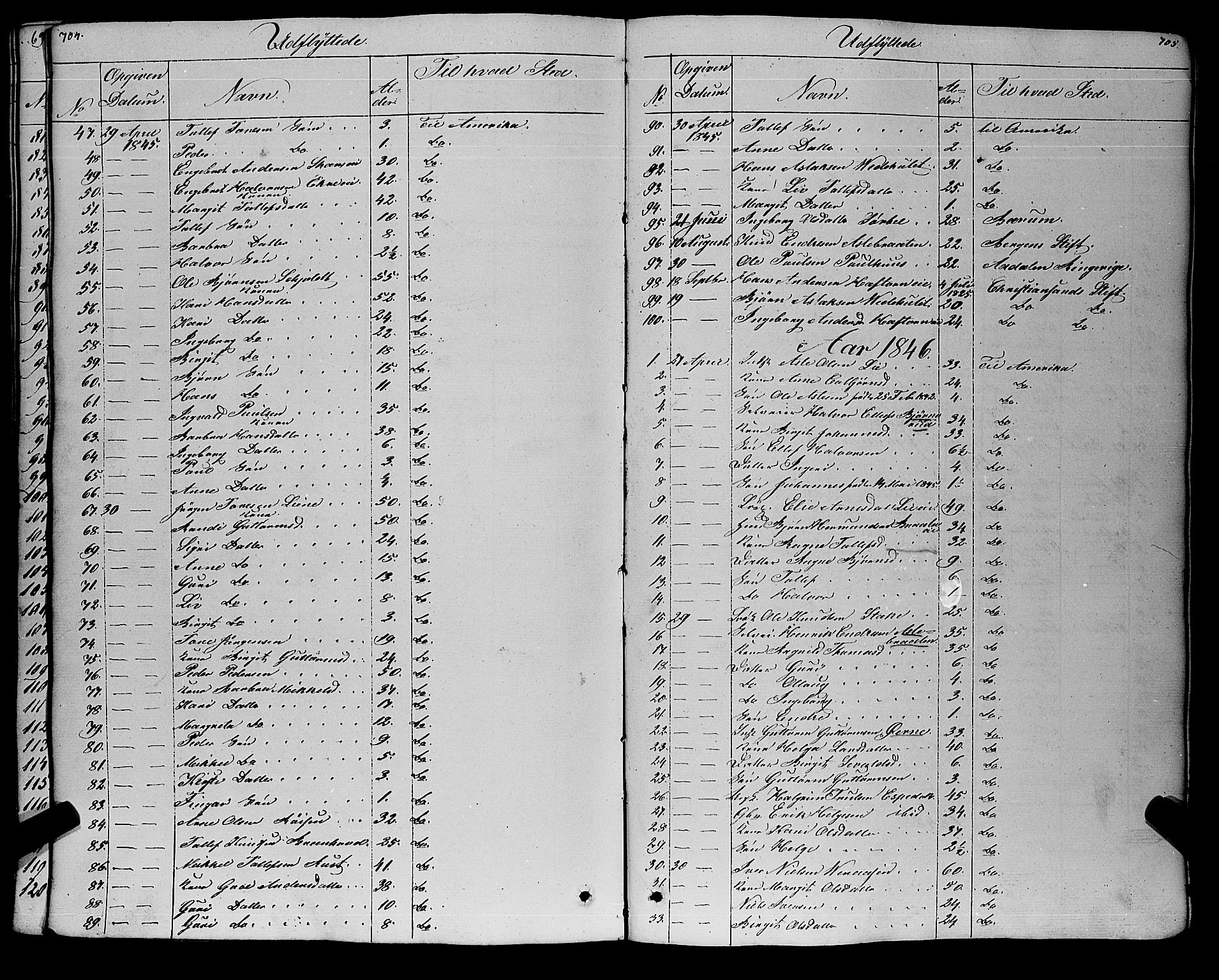Gol kirkebøker, SAKO/A-226/F/Fa/L0002: Parish register (official) no. I 2, 1837-1863, p. 704-705