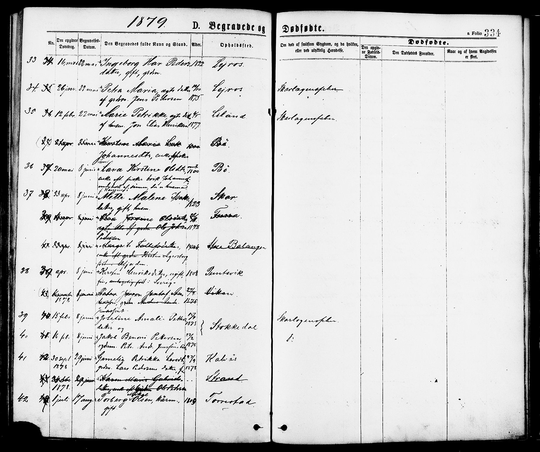 Ministerialprotokoller, klokkerbøker og fødselsregistre - Nordland, SAT/A-1459/863/L0897: Parish register (official) no. 863A09, 1872-1886, p. 334