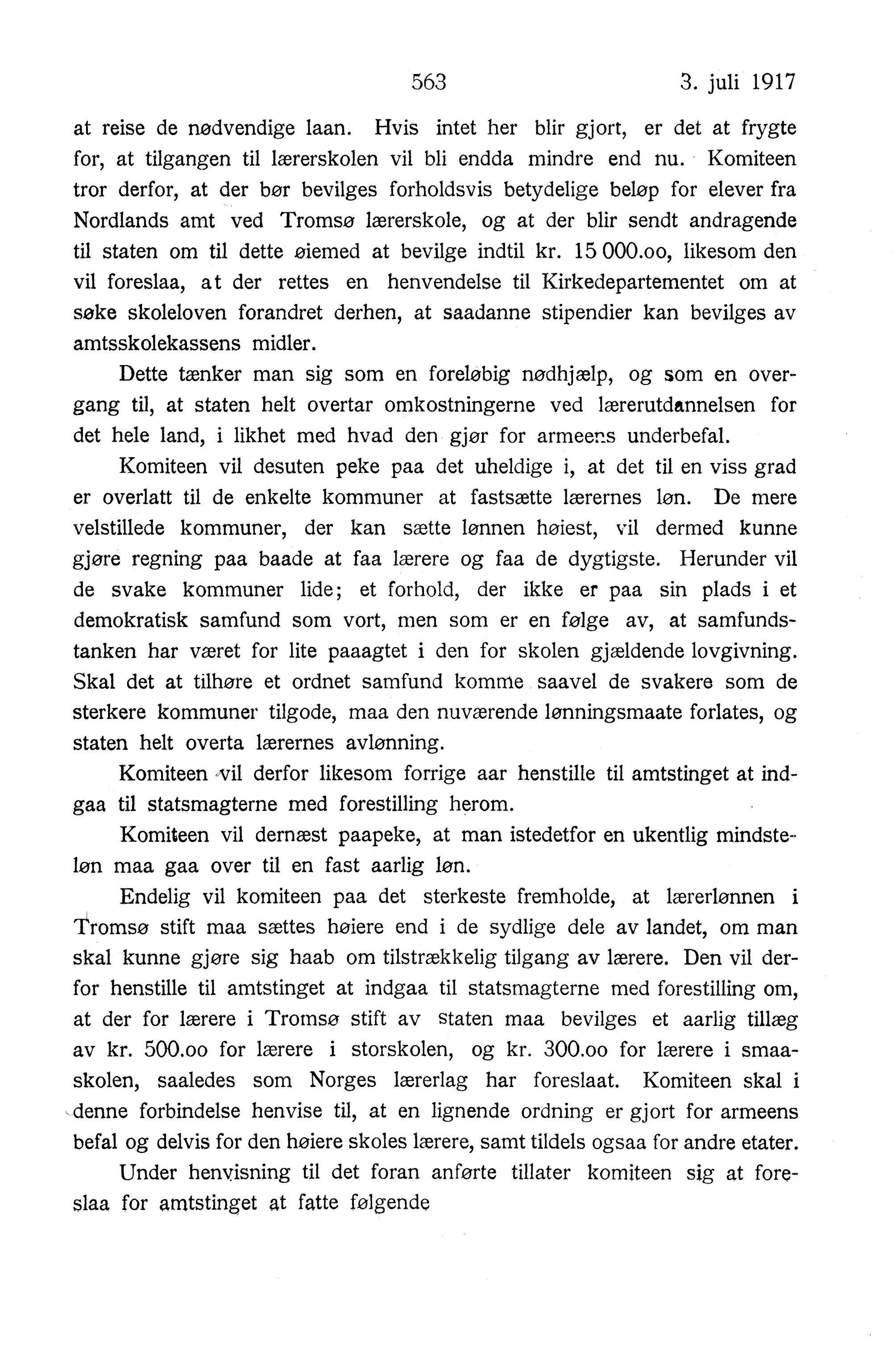 Nordland Fylkeskommune. Fylkestinget, AIN/NFK-17/176/A/Ac/L0040: Fylkestingsforhandlinger 1917, 1917