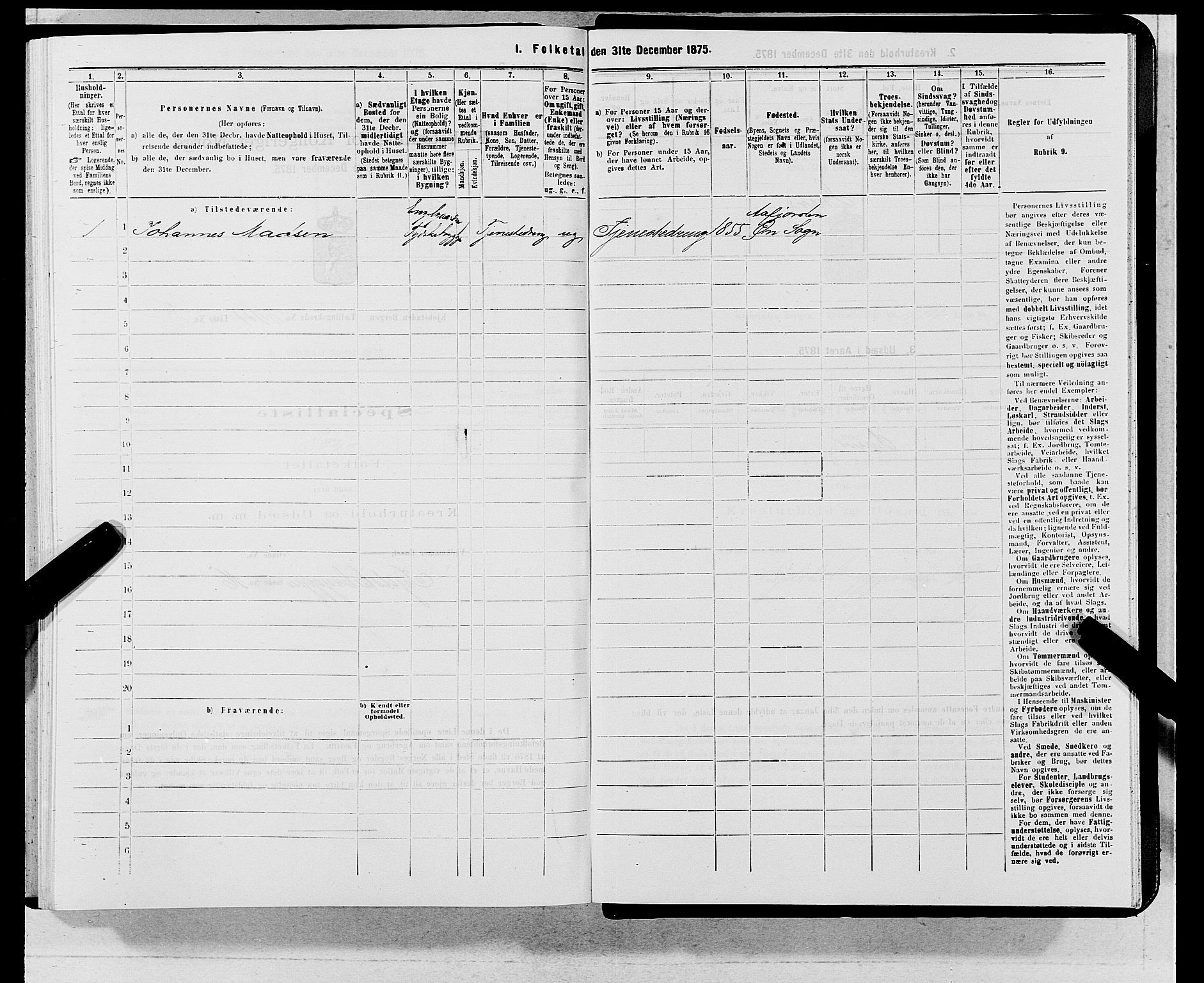 SAB, 1875 census for 1301 Bergen, 1875, p. 6177