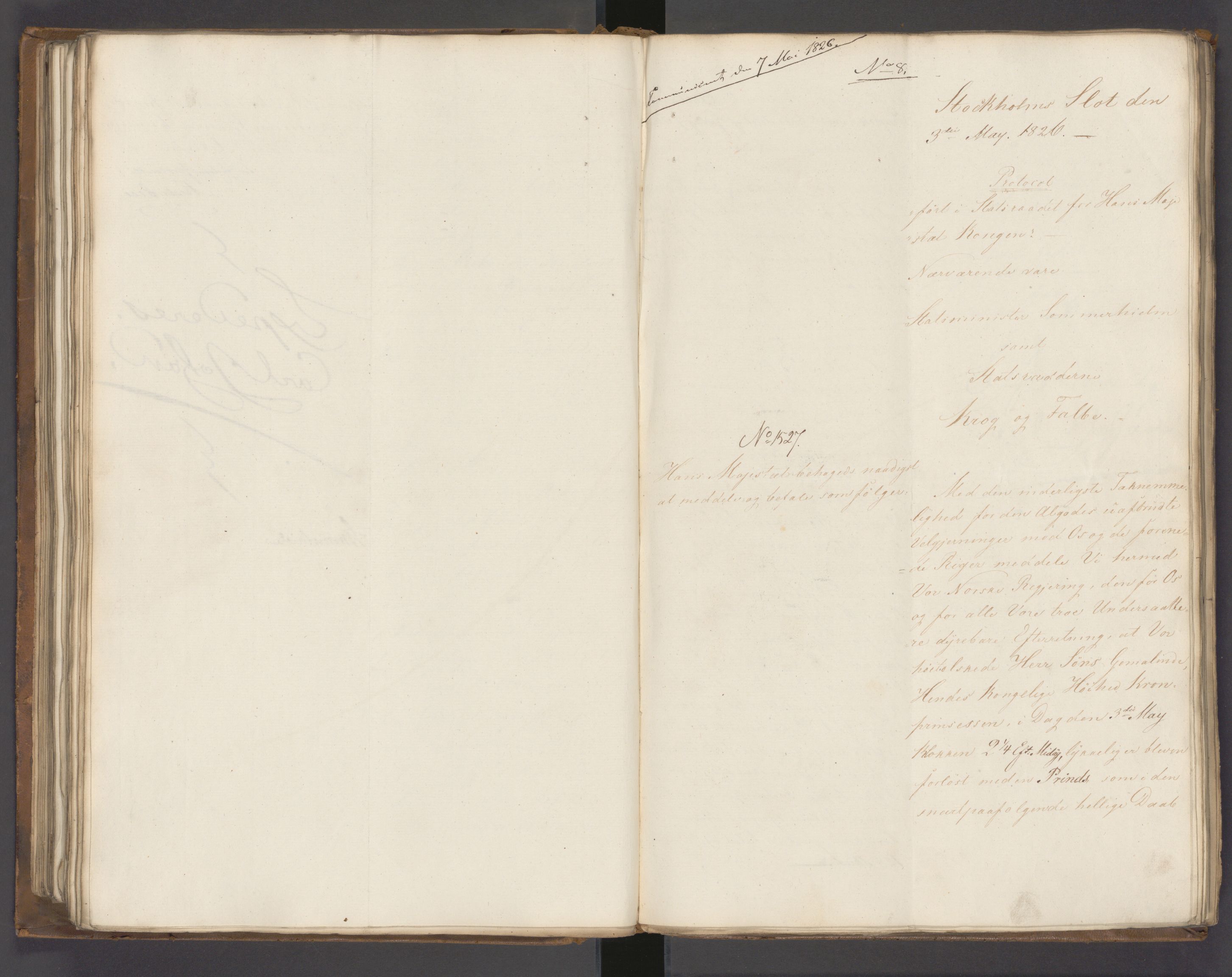 Statsrådssekretariatet, AV/RA-S-1001/A/Ab/L0022: Kgl. res. nr. 1210-1721, 1. halvår, 1826