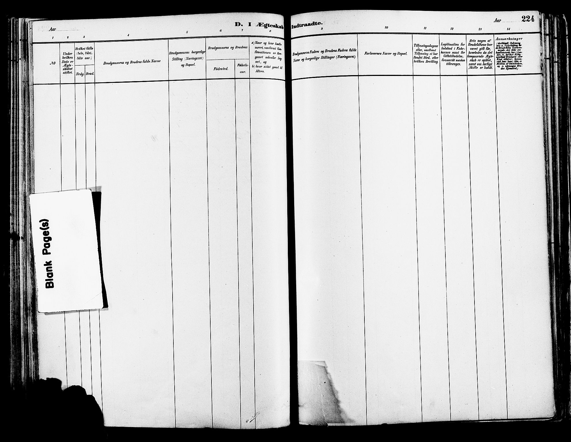 Suldal sokneprestkontor, AV/SAST-A-101845/01/IV/L0011: Parish register (official) no. A 11, 1878-1900, p. 224