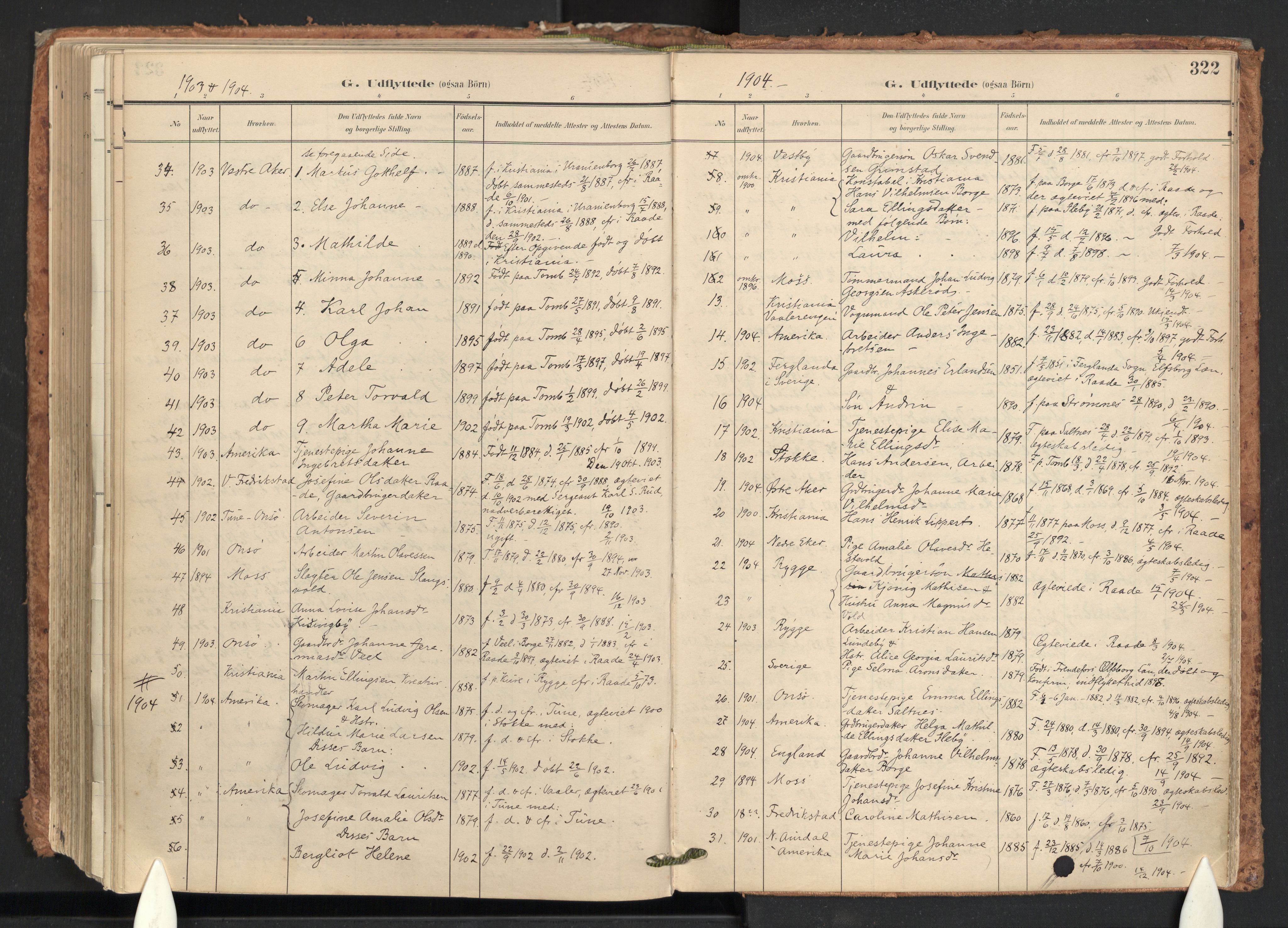 Råde prestekontor kirkebøker, AV/SAO-A-2009/F/Fa/L0008: Parish register (official) no. 8, 1903-1924, p. 322