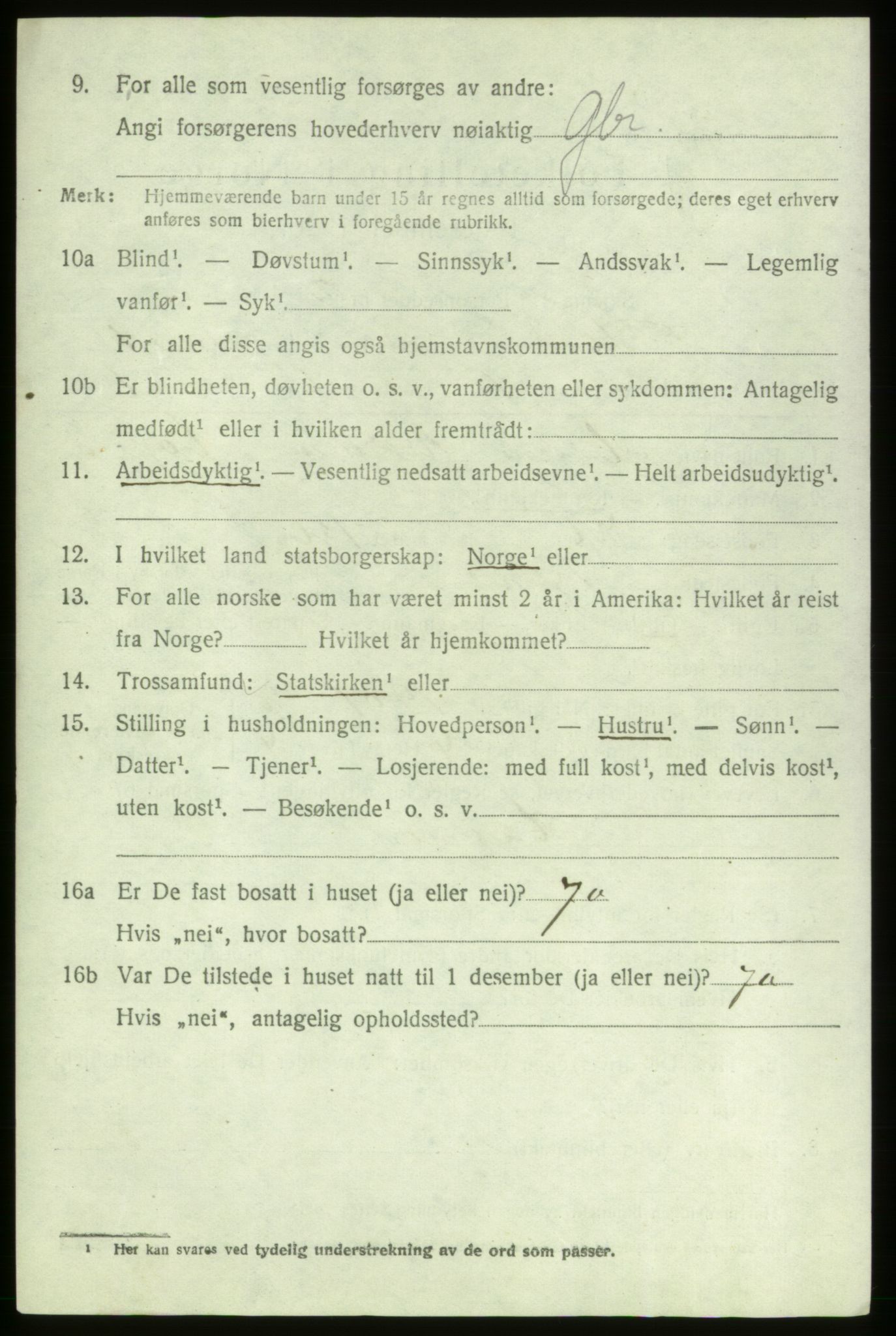 SAB, 1920 census for Stord, 1920, p. 1234