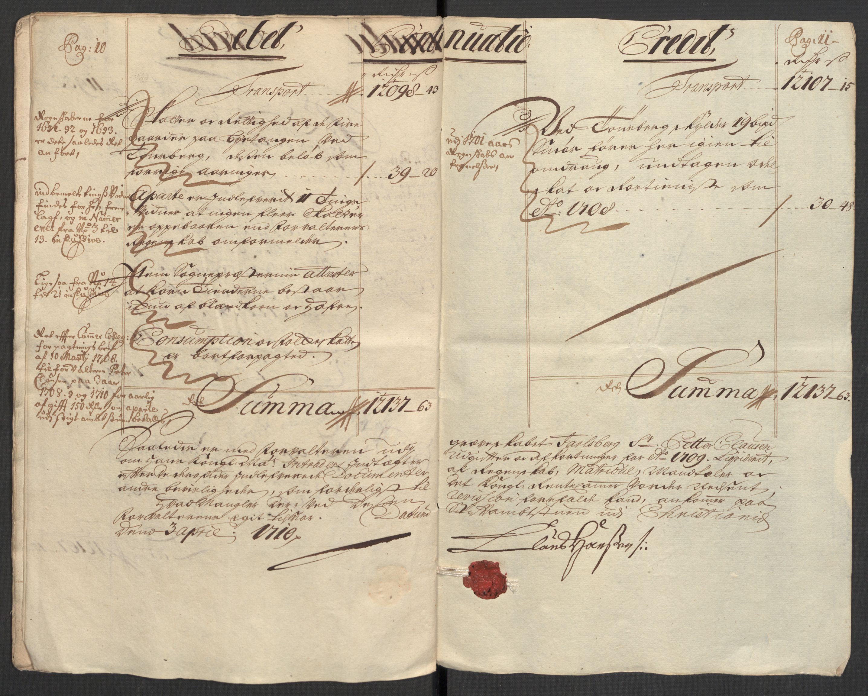 Rentekammeret inntil 1814, Reviderte regnskaper, Fogderegnskap, AV/RA-EA-4092/R32/L1874: Fogderegnskap Jarlsberg grevskap, 1709, p. 16
