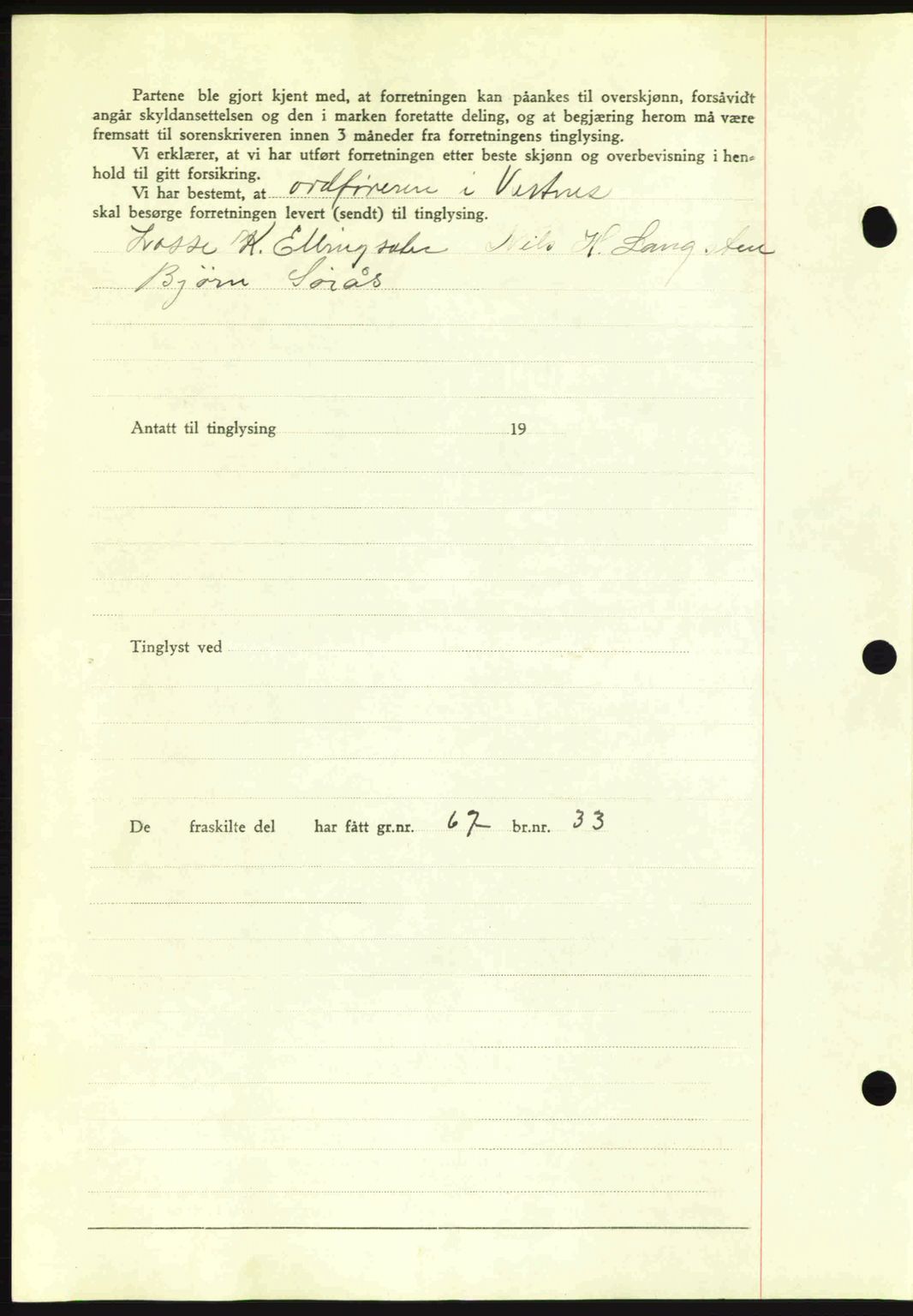 Romsdal sorenskriveri, AV/SAT-A-4149/1/2/2C: Mortgage book no. A12, 1942-1942, Diary no: : 1157/1942