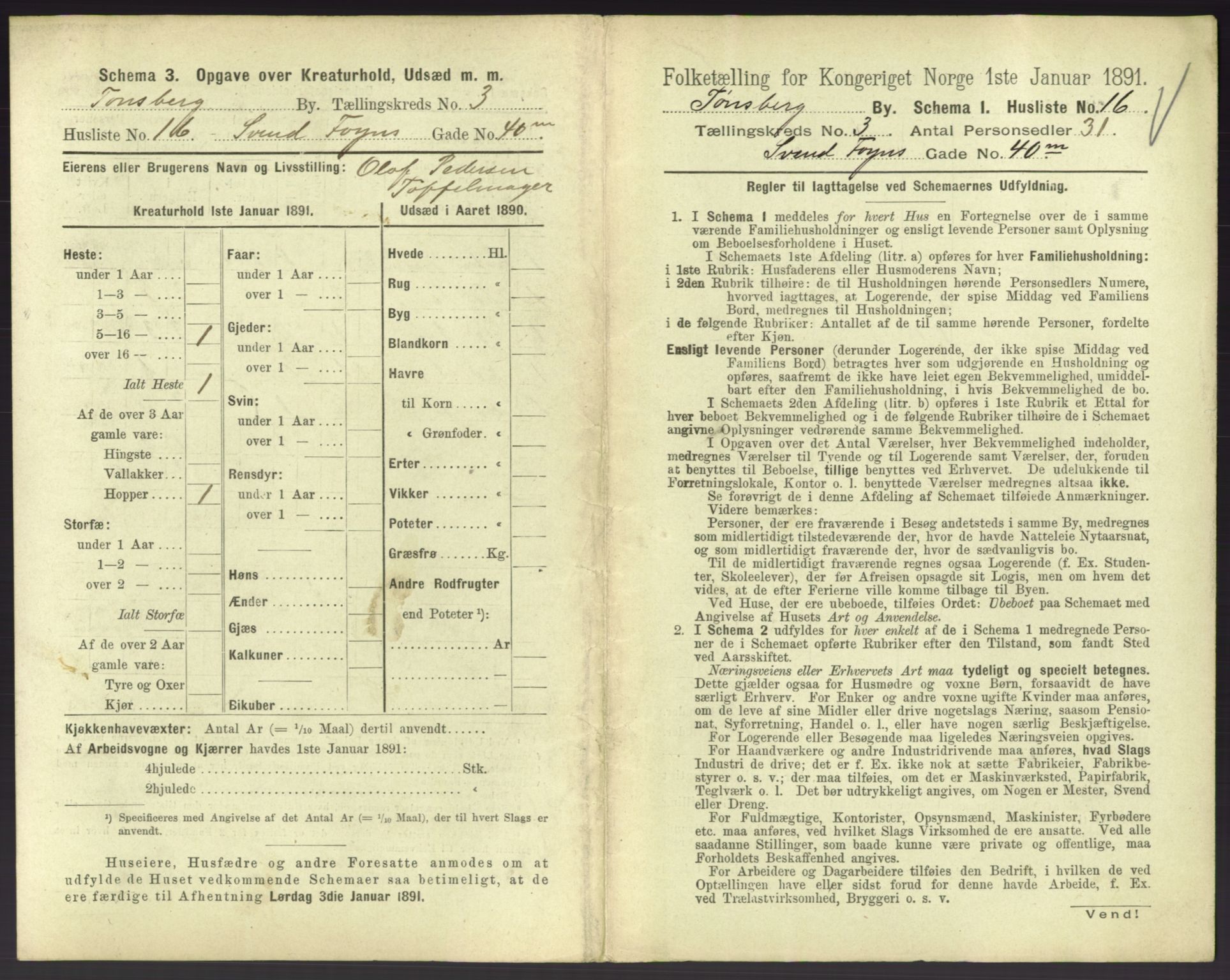 RA, 1891 census for 0705 Tønsberg, 1891, p. 180