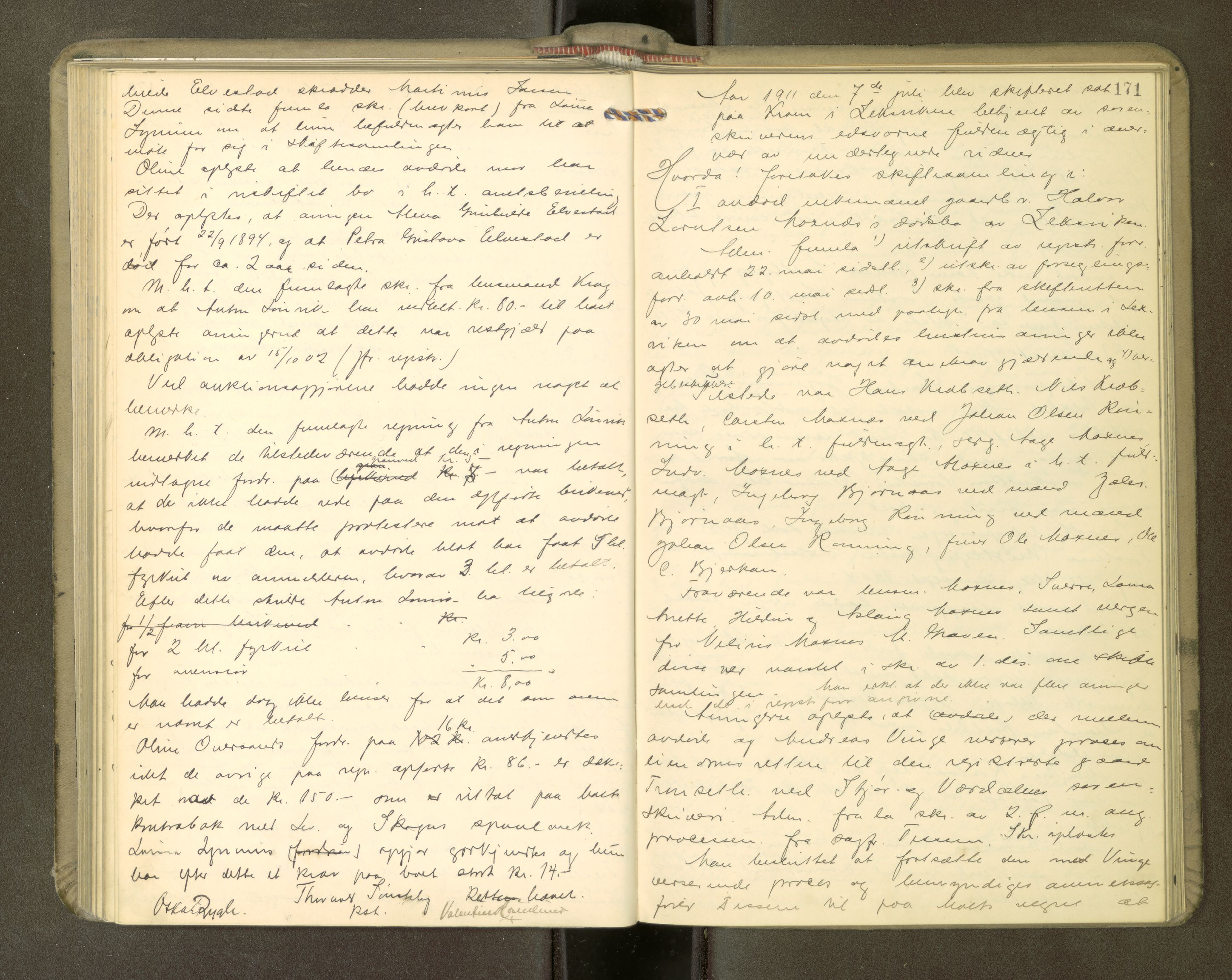 Stjør- og Verdal sorenskriveri, AV/SAT-A-4167/1/3/3B/L0011: Skifteforhandlingsprotokoll, 1909-1912, p. 171