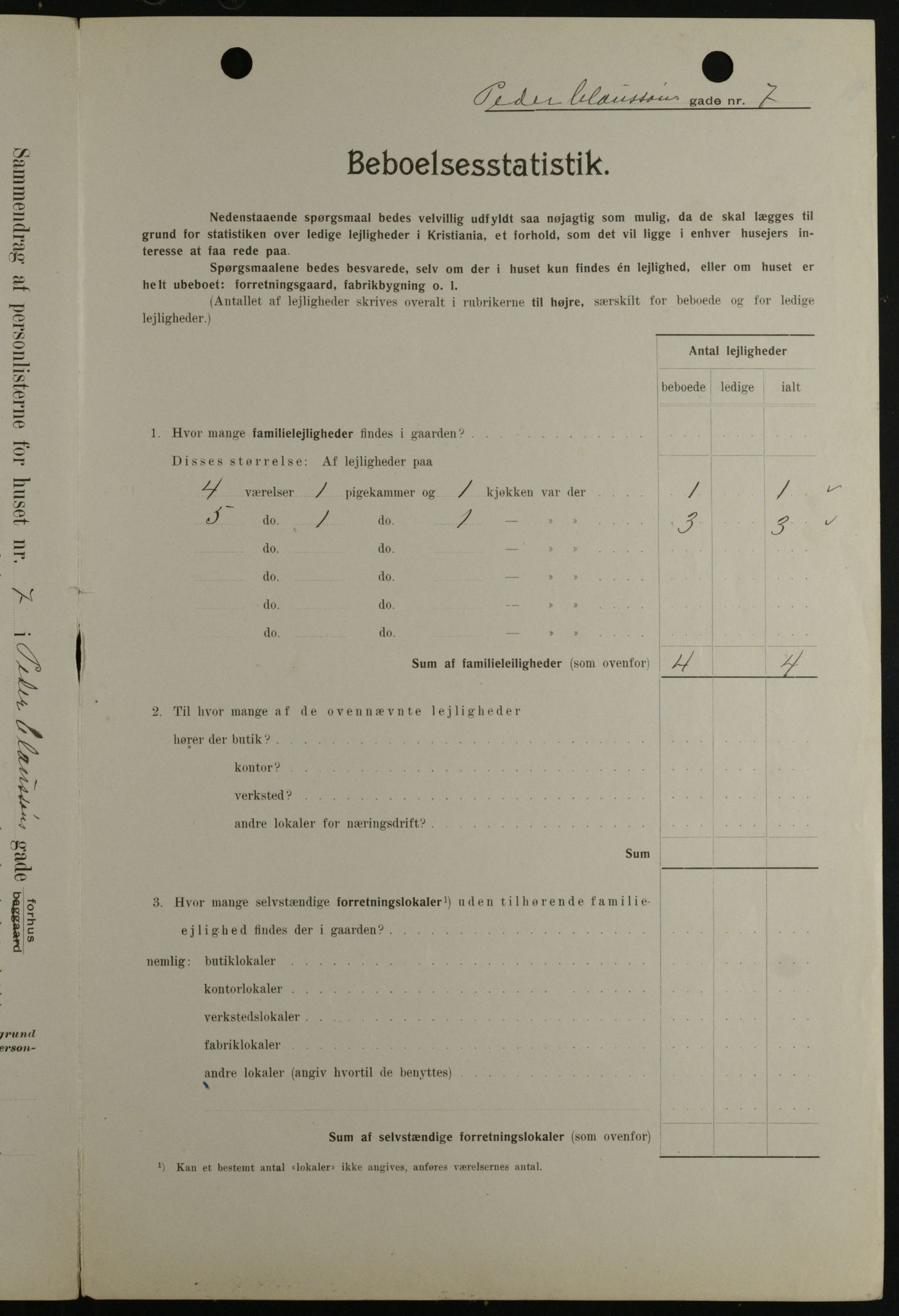 OBA, Municipal Census 1908 for Kristiania, 1908, p. 70618