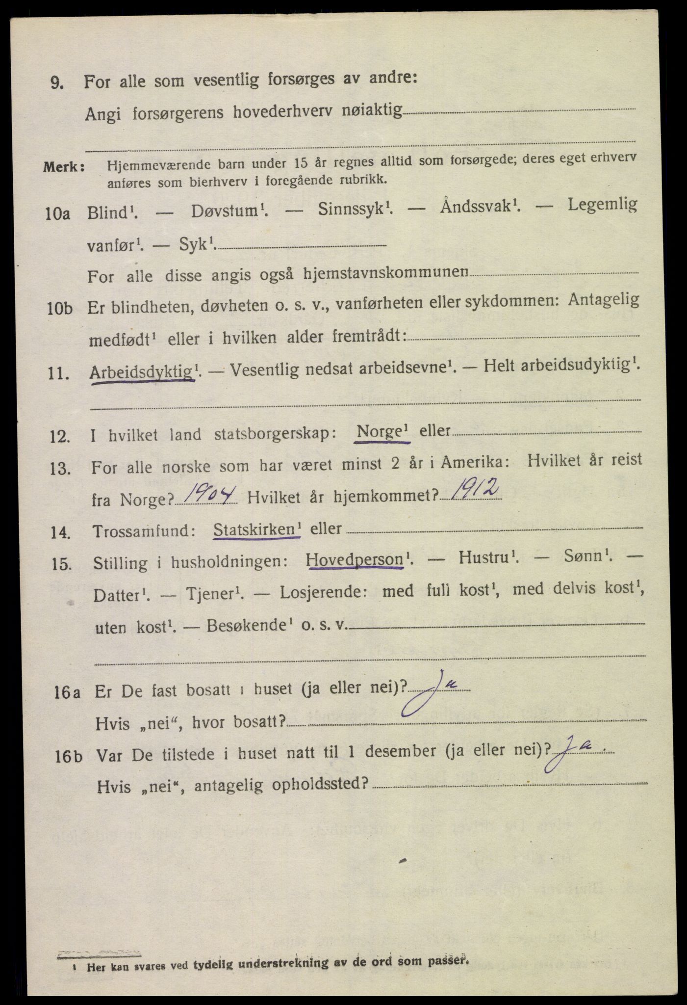 SAK, 1920 census for Sør-Audnedal, 1920, p. 5930