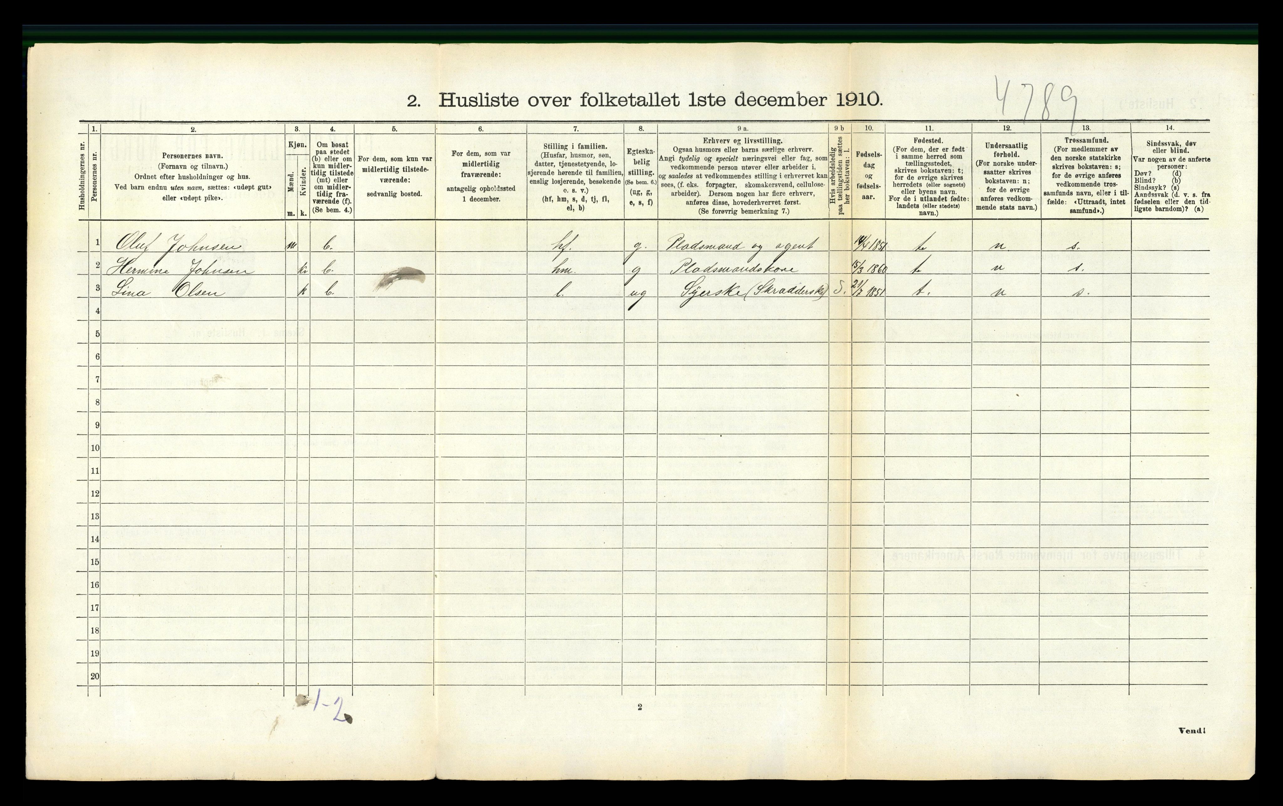 RA, 1910 census for Lurøy, 1910, p. 557