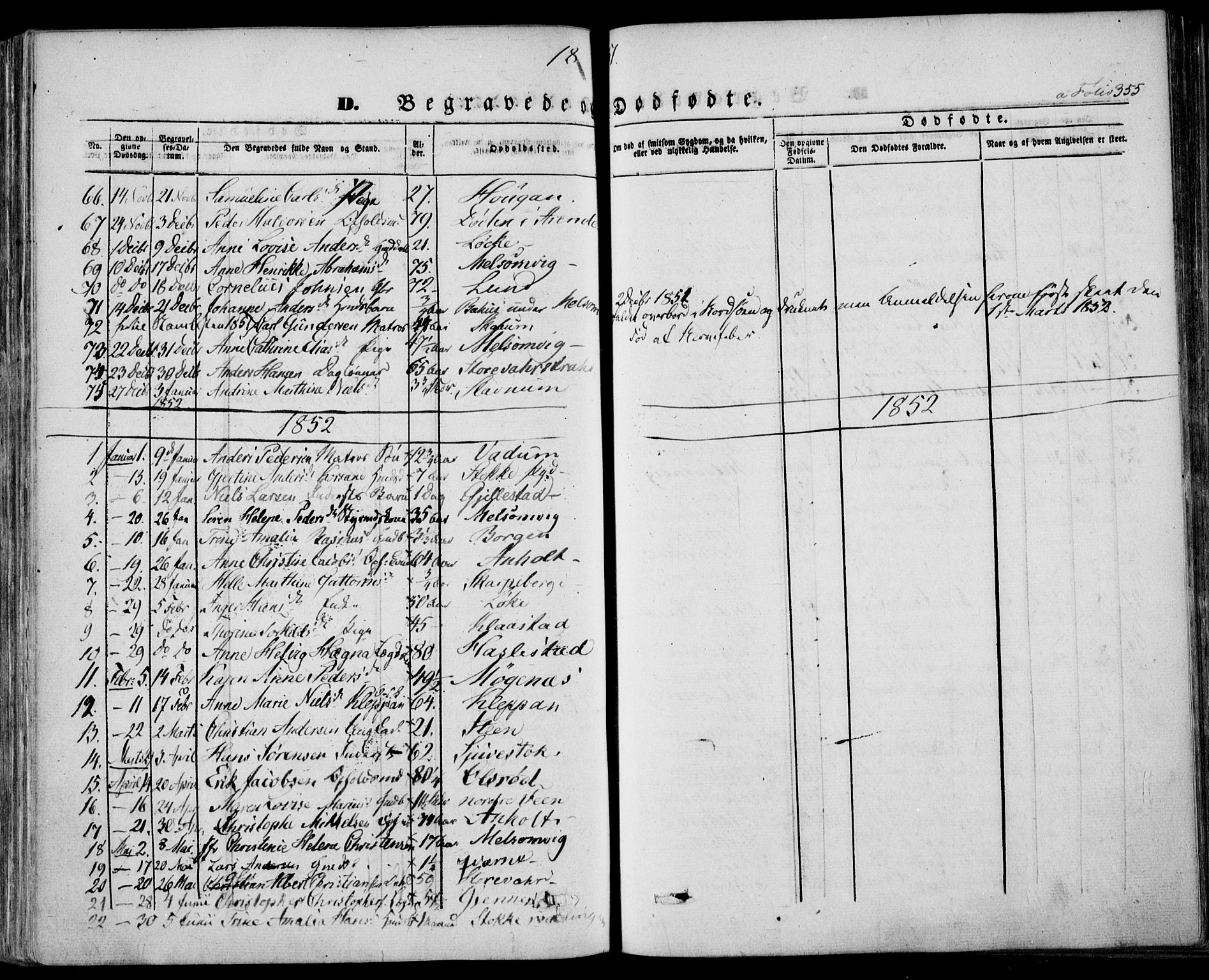 Stokke kirkebøker, AV/SAKO-A-320/F/Fa/L0007: Parish register (official) no. I 7, 1844-1857, p. 355