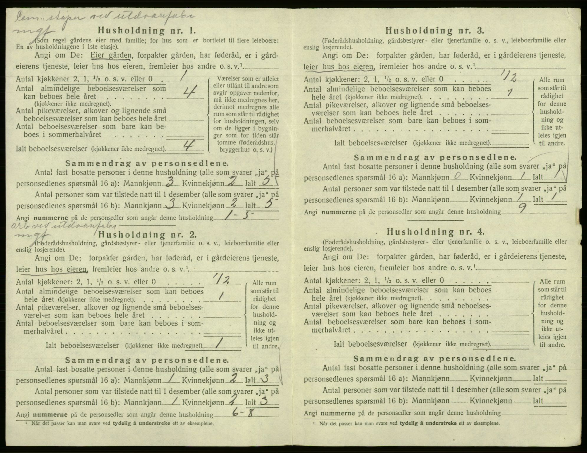 SAB, 1920 census for Samnanger, 1920, p. 779