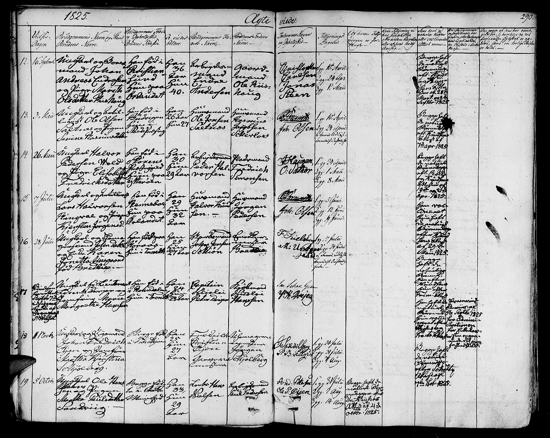 Ministerialprotokoller, klokkerbøker og fødselsregistre - Sør-Trøndelag, SAT/A-1456/602/L0109: Parish register (official) no. 602A07, 1821-1840, p. 290
