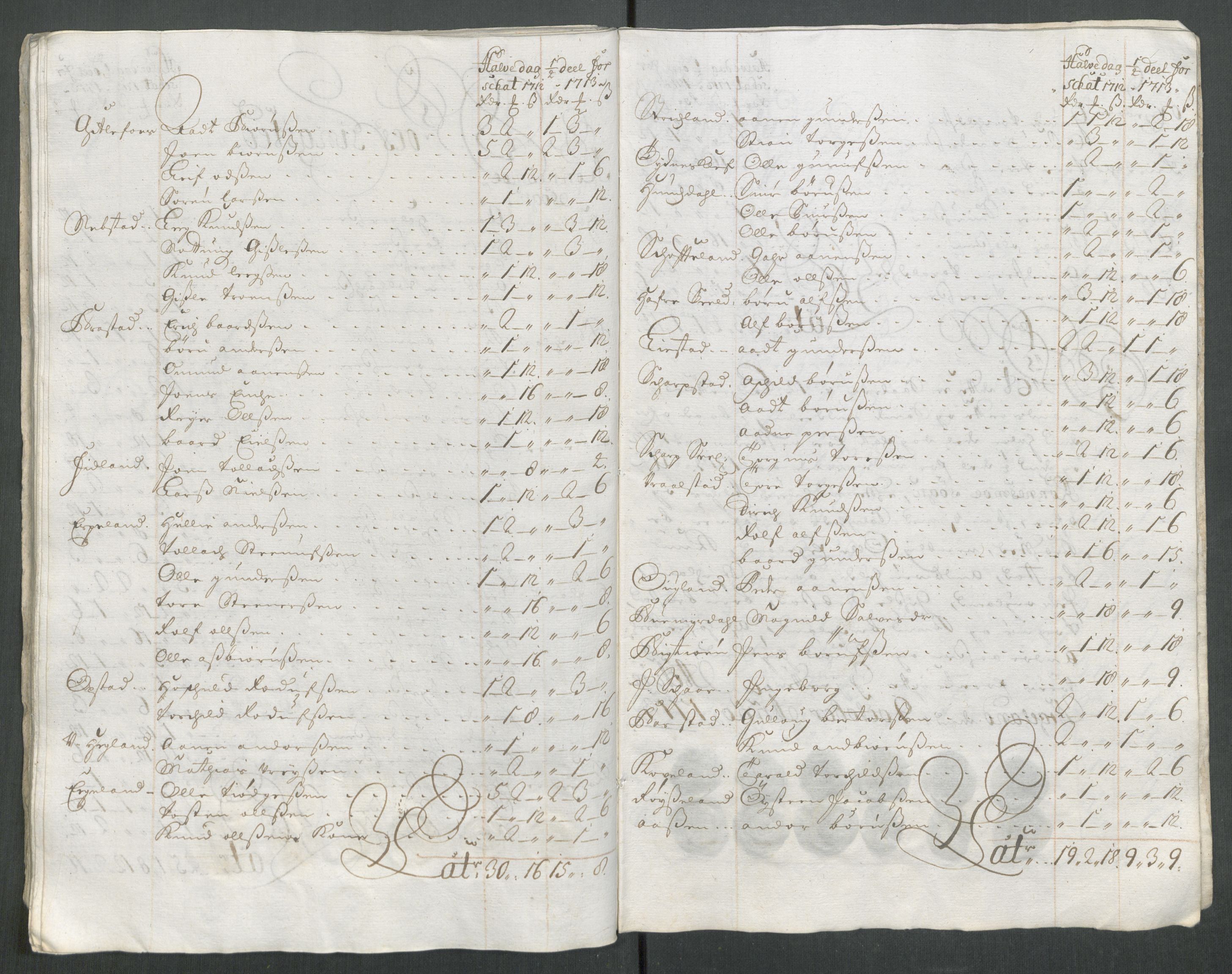 Rentekammeret inntil 1814, Reviderte regnskaper, Fogderegnskap, AV/RA-EA-4092/R43/L2556: Fogderegnskap Lista og Mandal, 1713, p. 235