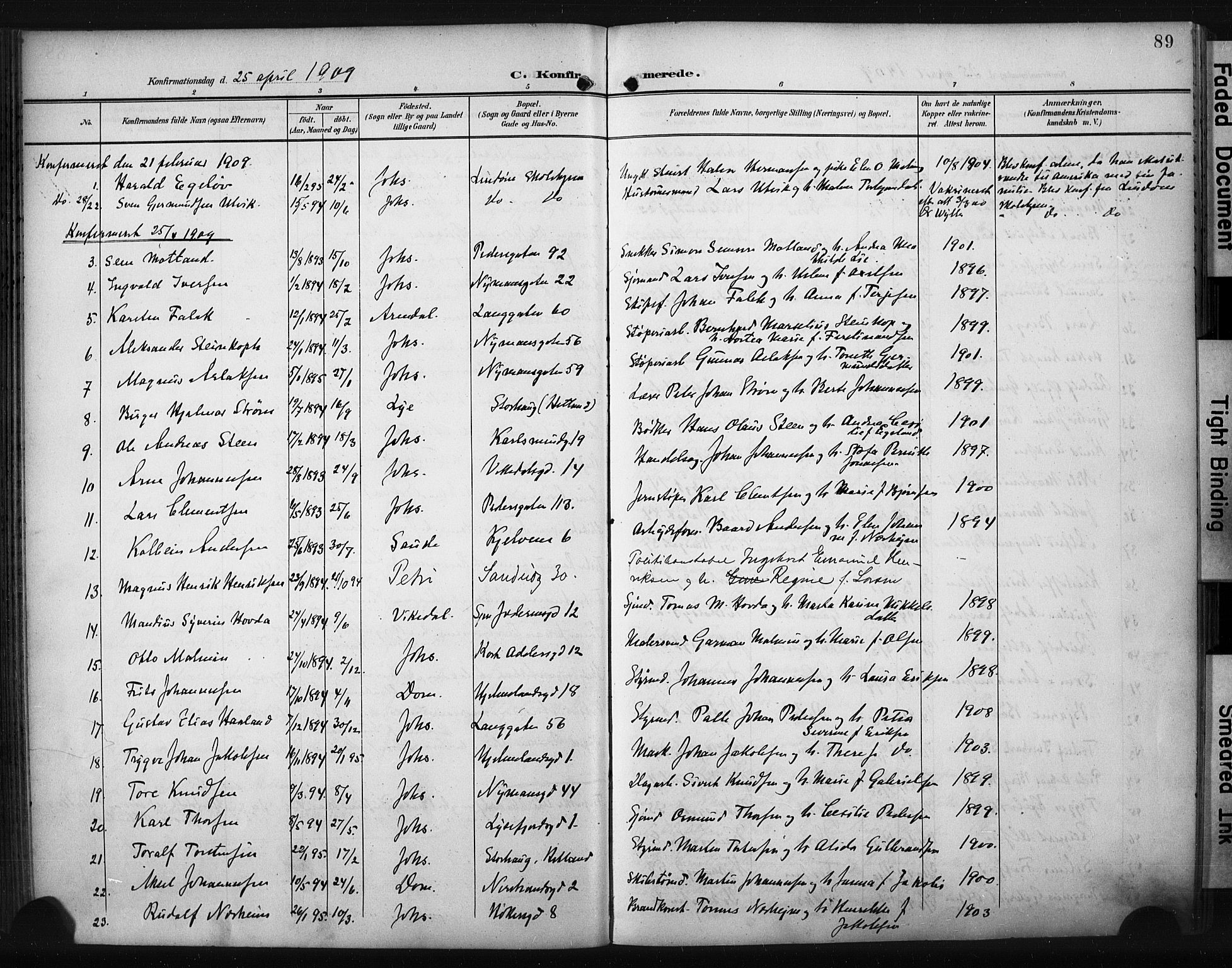St. Johannes sokneprestkontor, AV/SAST-A-101814/001/30/30BA/L0006: Parish register (official) no. A 6, 1899-1916, p. 89