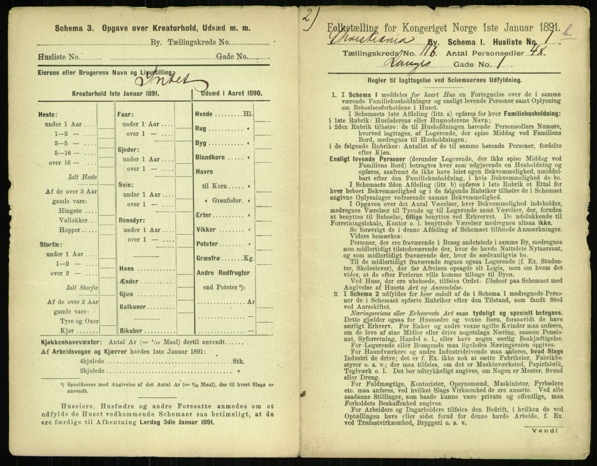 RA, 1891 census for 0301 Kristiania, 1891, p. 62633