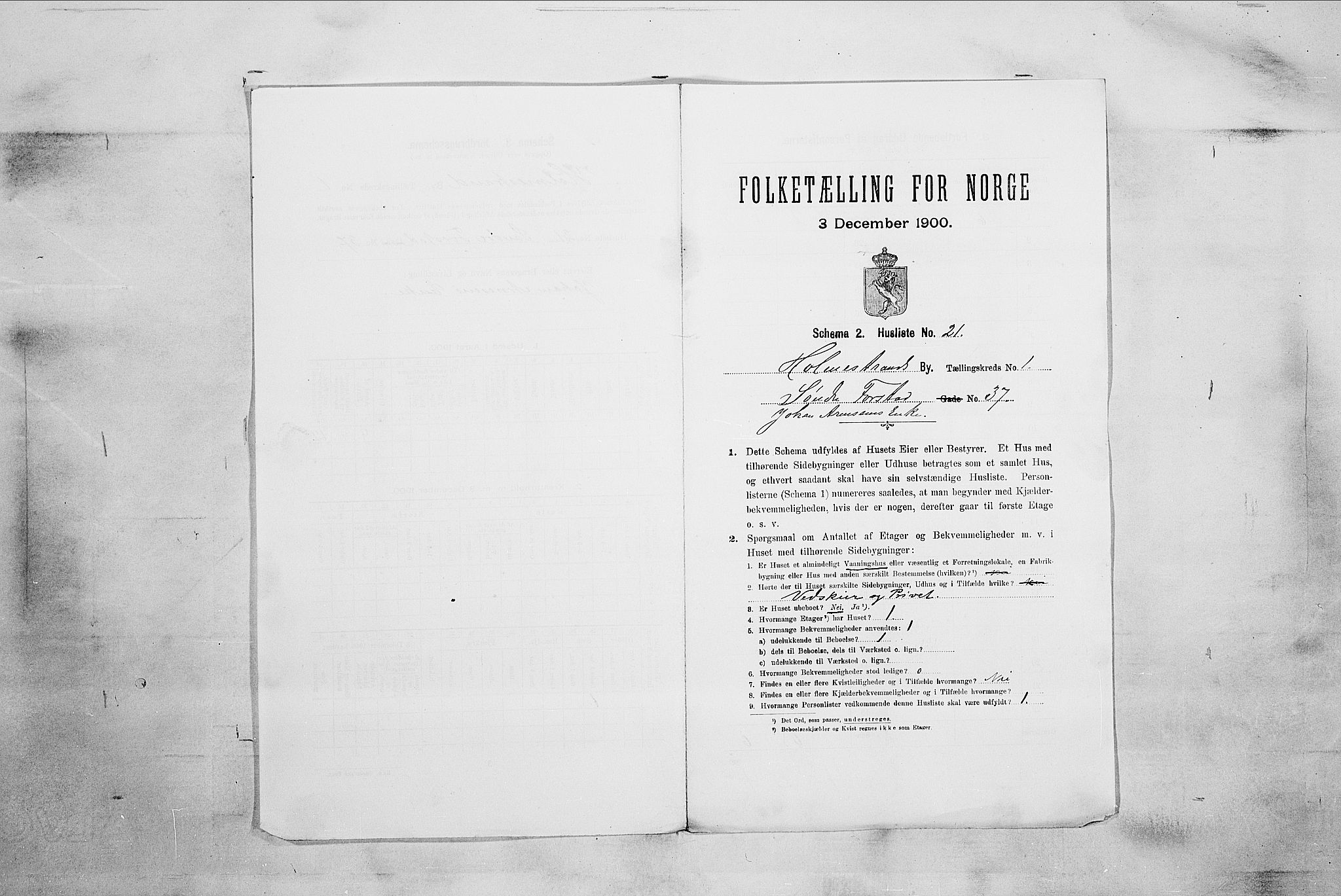 RA, 1900 census for Holmestrand, 1900, p. 30