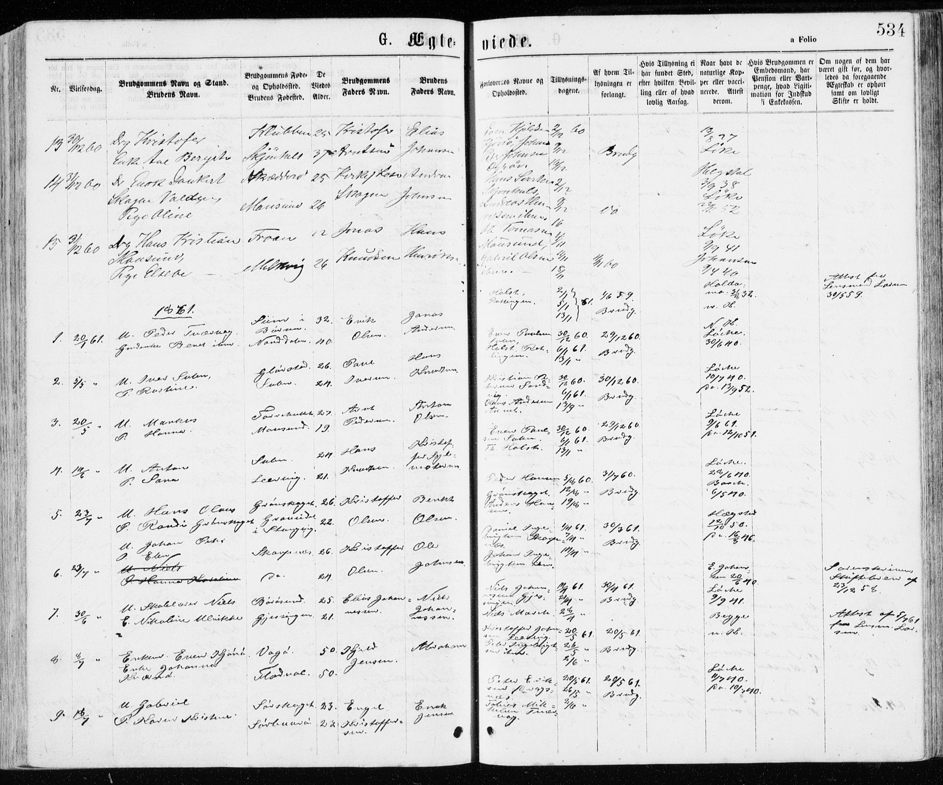 Ministerialprotokoller, klokkerbøker og fødselsregistre - Sør-Trøndelag, SAT/A-1456/640/L0576: Parish register (official) no. 640A01, 1846-1876, p. 534