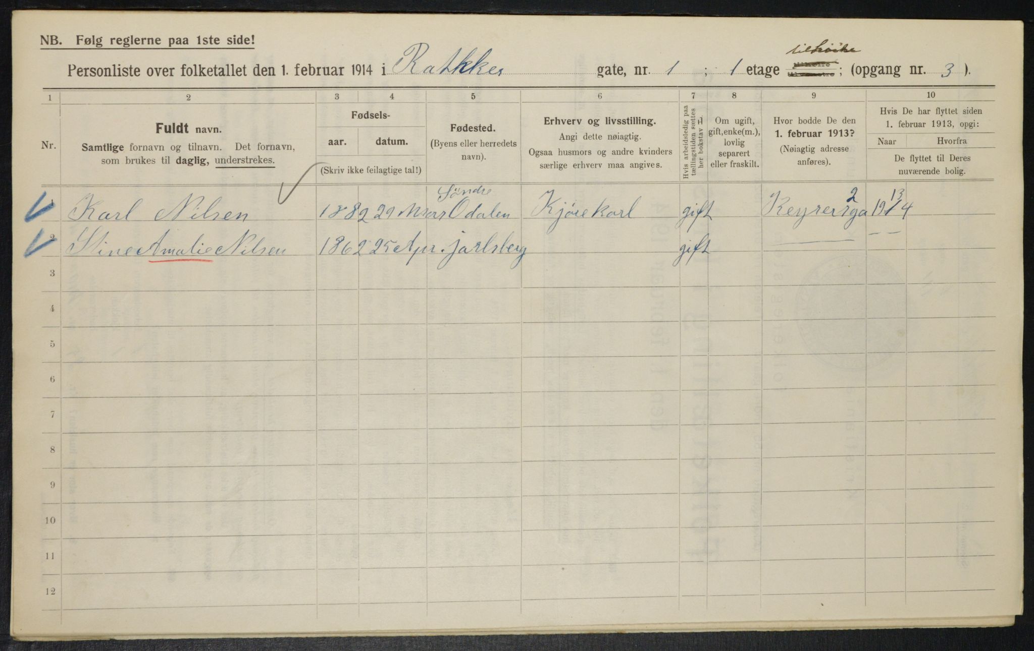 OBA, Municipal Census 1914 for Kristiania, 1914, p. 81868