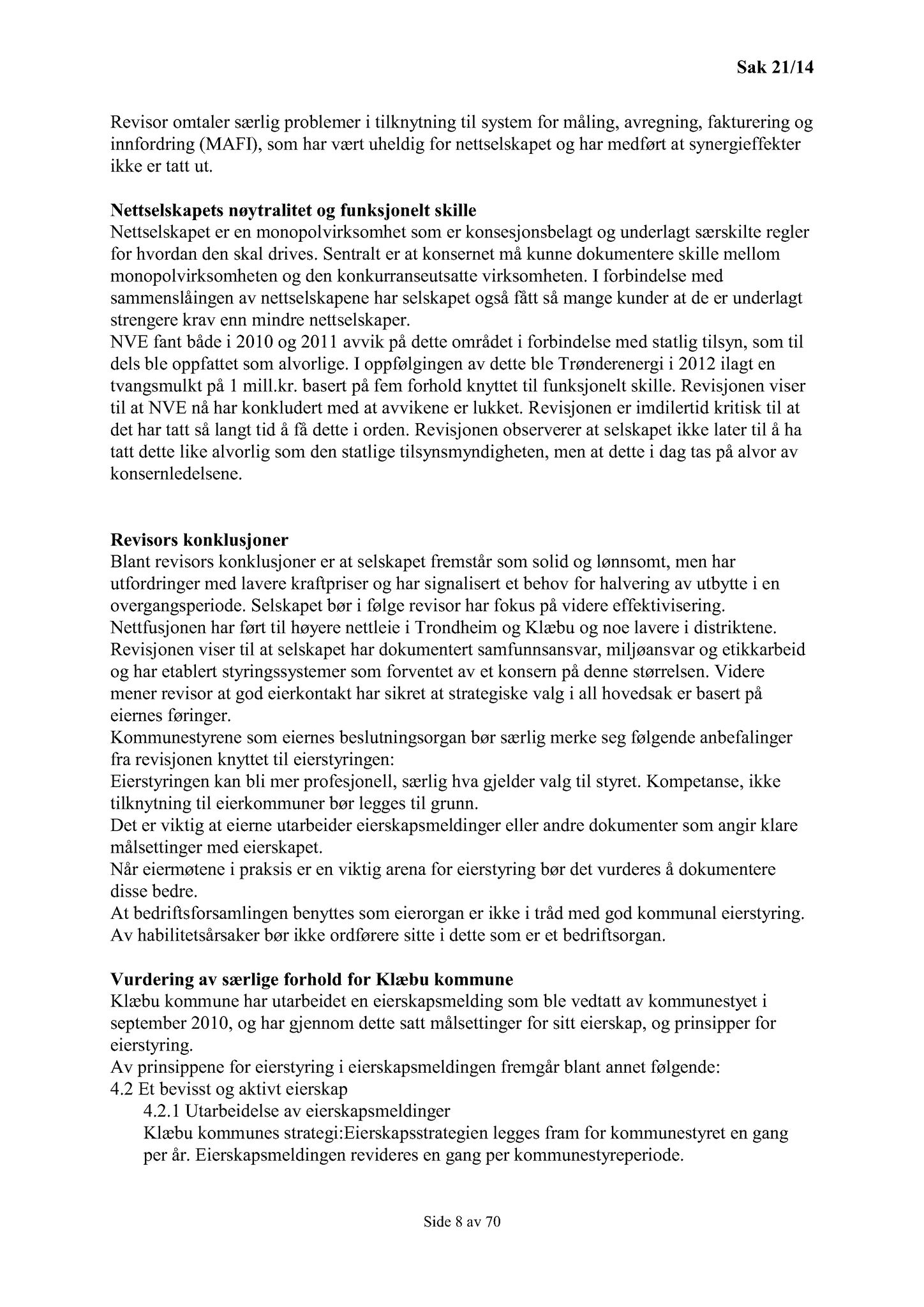 Klæbu Kommune, TRKO/KK/01-KS/L007: Kommunestyret - Møtedokumenter, 2014, p. 355