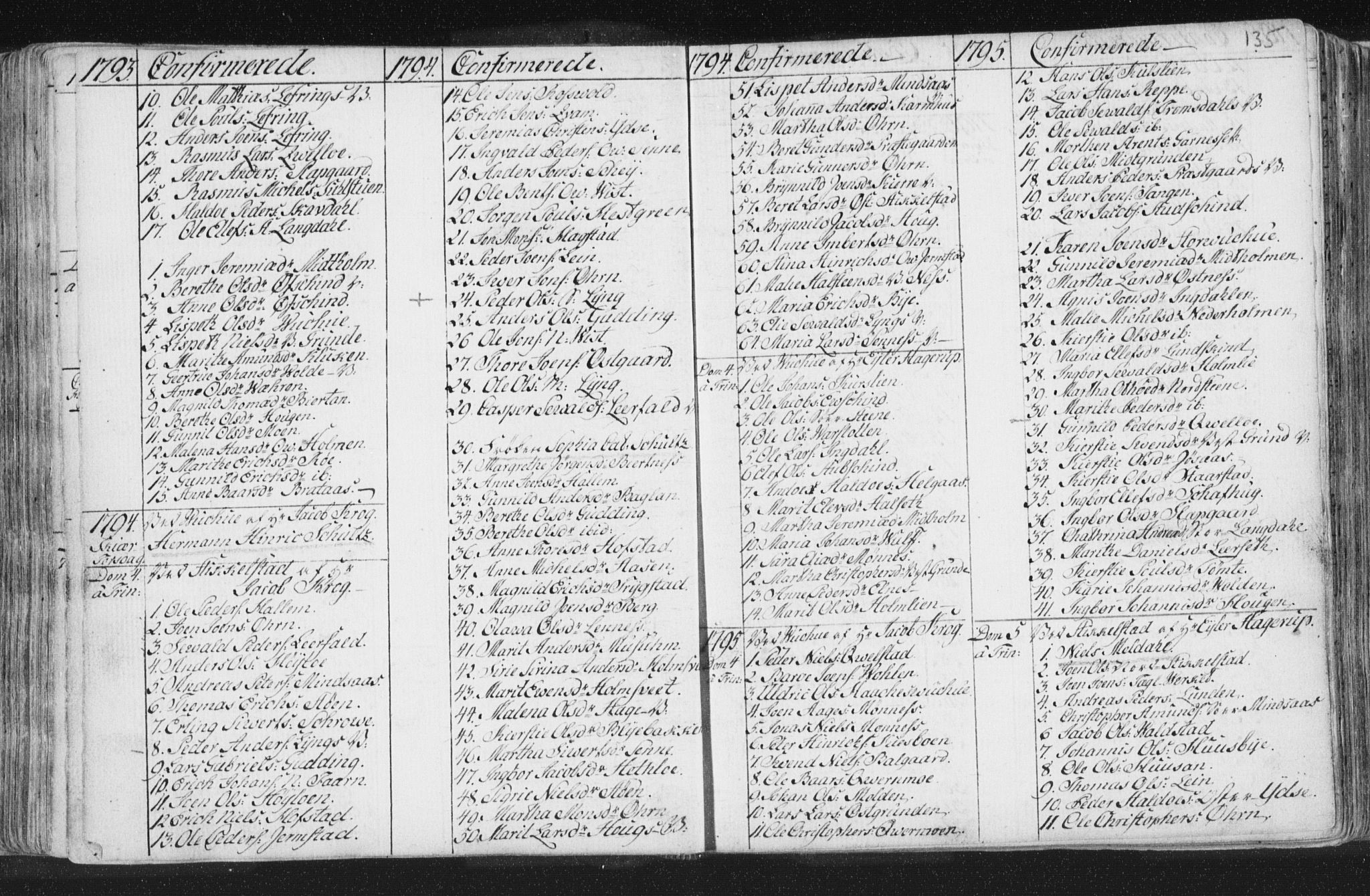 Ministerialprotokoller, klokkerbøker og fødselsregistre - Nord-Trøndelag, SAT/A-1458/723/L0232: Parish register (official) no. 723A03, 1781-1804, p. 135