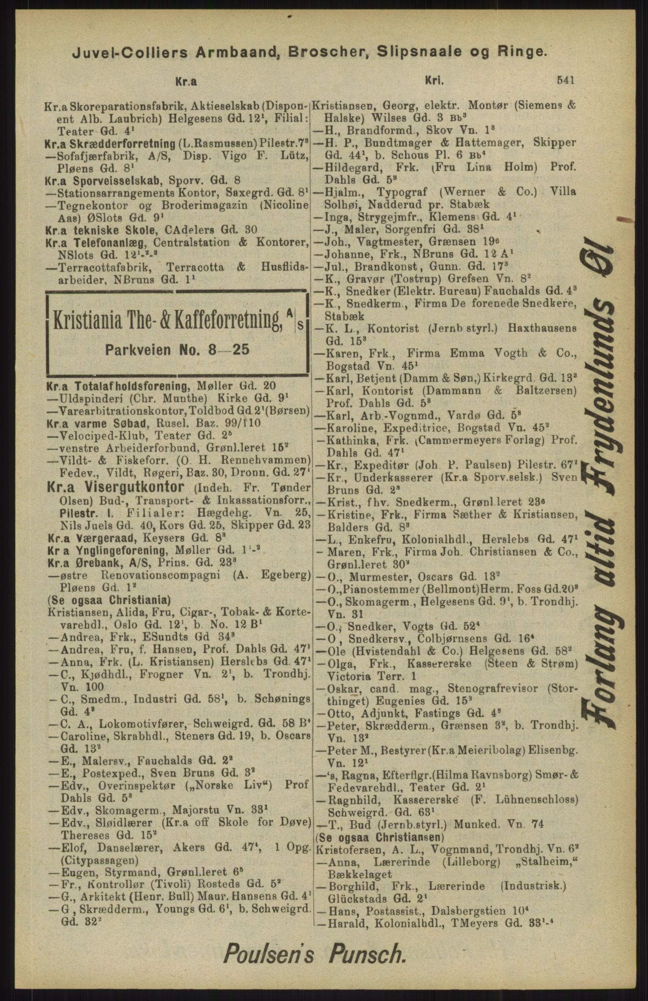 Kristiania/Oslo adressebok, PUBL/-, 1904, p. 543