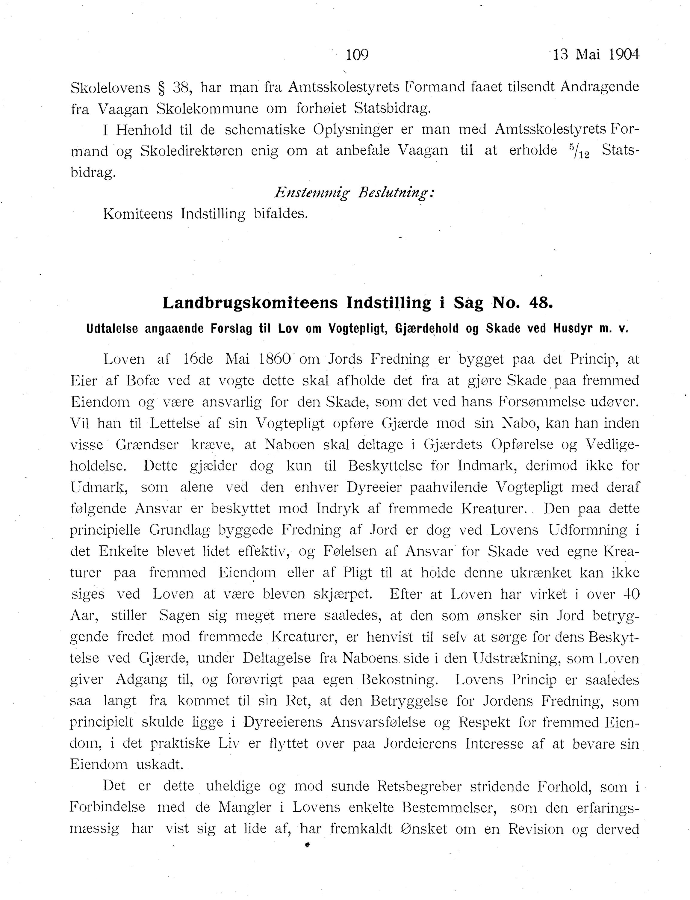 Nordland Fylkeskommune. Fylkestinget, AIN/NFK-17/176/A/Ac/L0027: Fylkestingsforhandlinger 1904, 1904