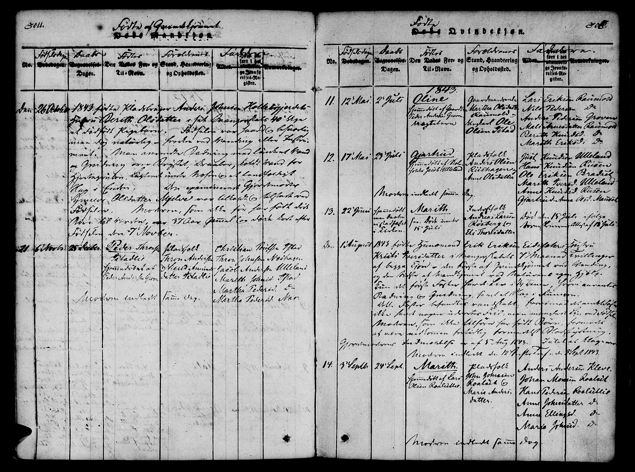 Ministerialprotokoller, klokkerbøker og fødselsregistre - Møre og Romsdal, AV/SAT-A-1454/557/L0679: Parish register (official) no. 557A01, 1818-1843, p. 304-305