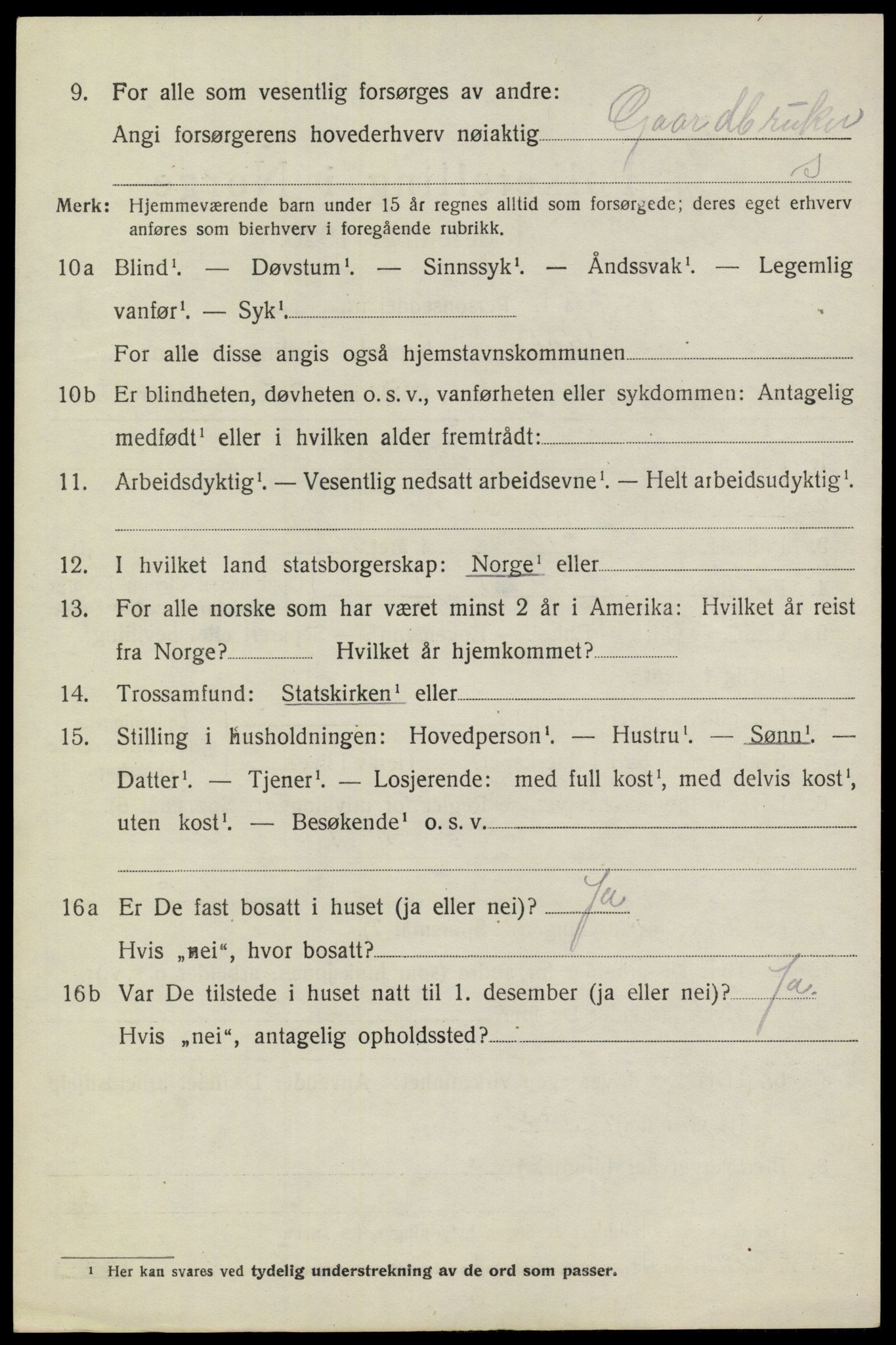 SAKO, 1920 census for Heddal, 1920, p. 5419