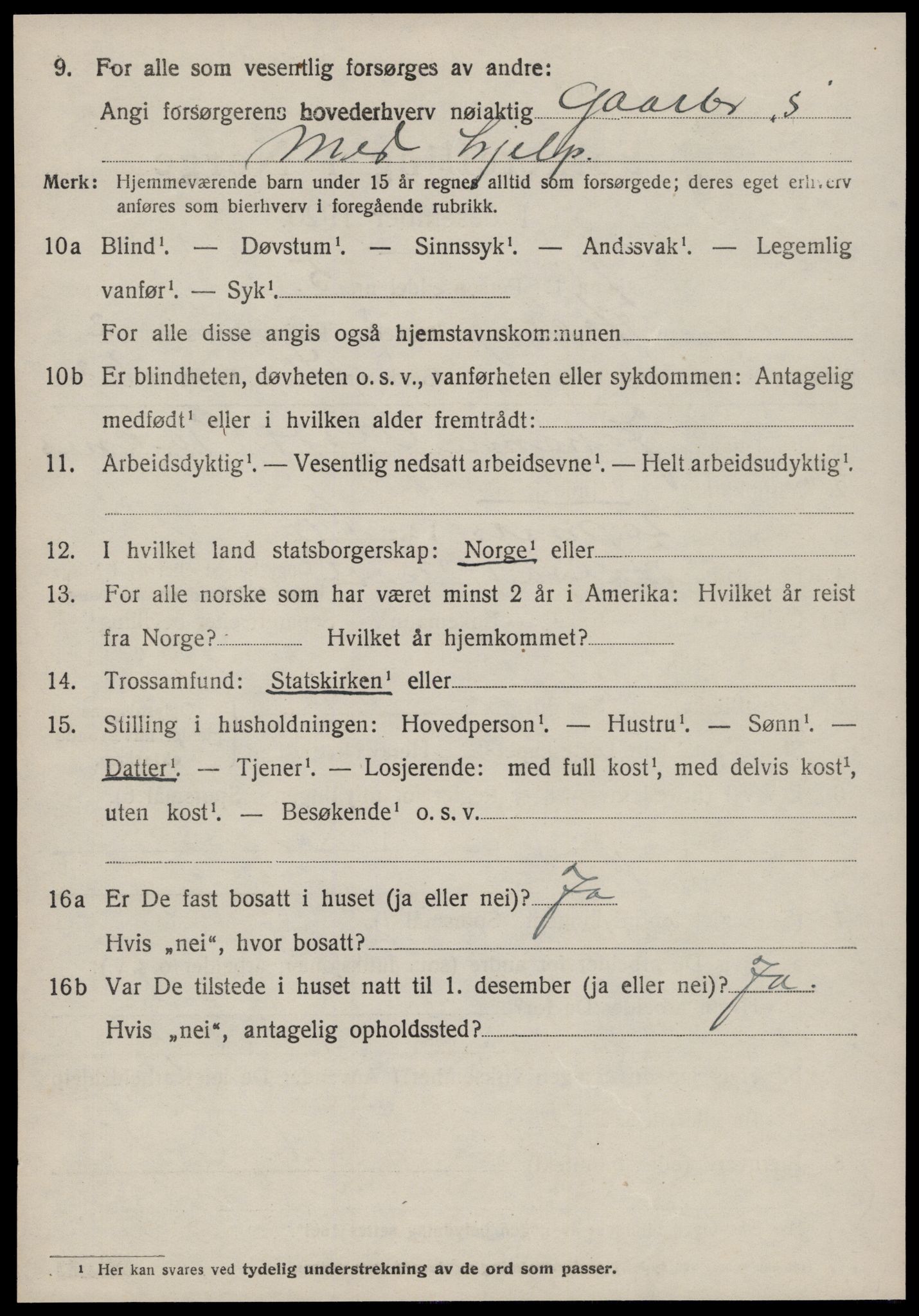 SAT, 1920 census for Halsa, 1920, p. 907